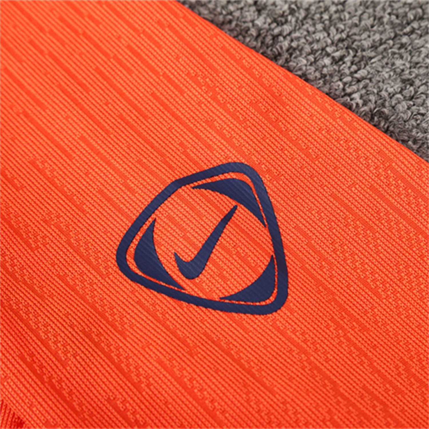 AlphaJersey-Barcelona 25-26 Kids Long Sleeve Training Set - Orange Top Royal Blue Sponsor & Royal Blue Pants