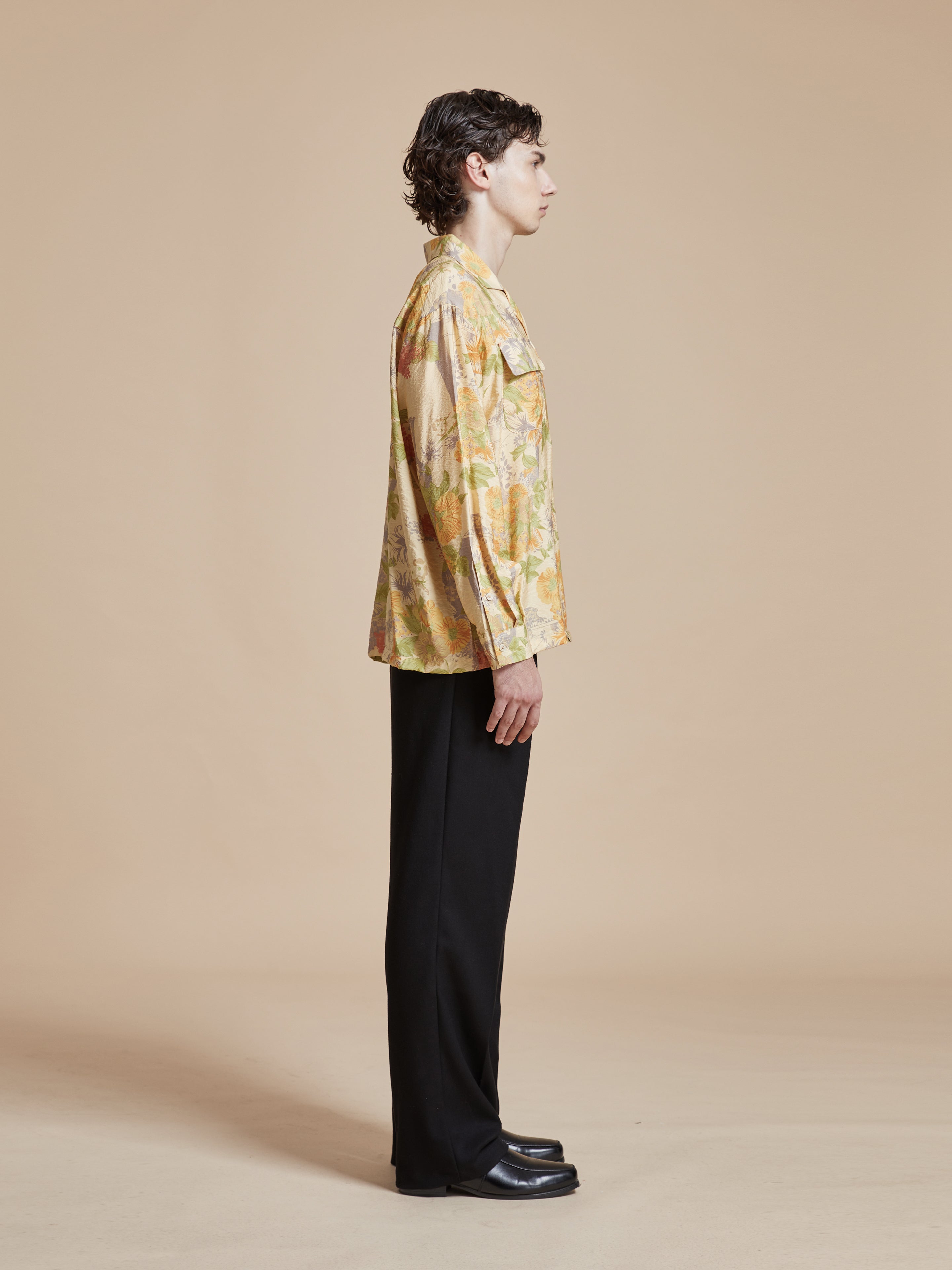 Meraj Vase Pot Long Sleeve Camp Shirt | Modern Menswear by yycbvcnbmmnbm