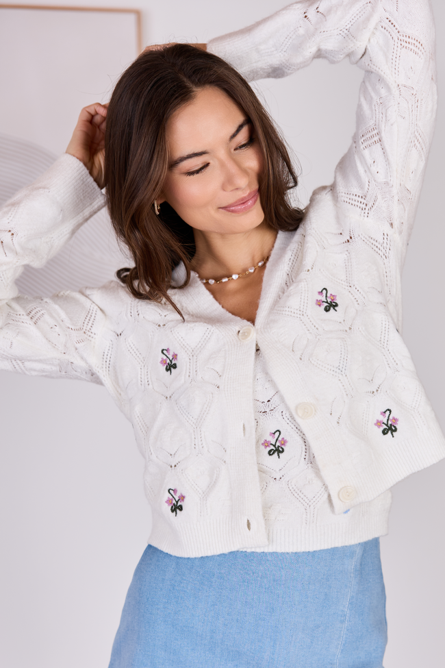 Kaitlyn Flower Embroidered Tank Top SALE | Elegant Women's Fashion by coolavocek