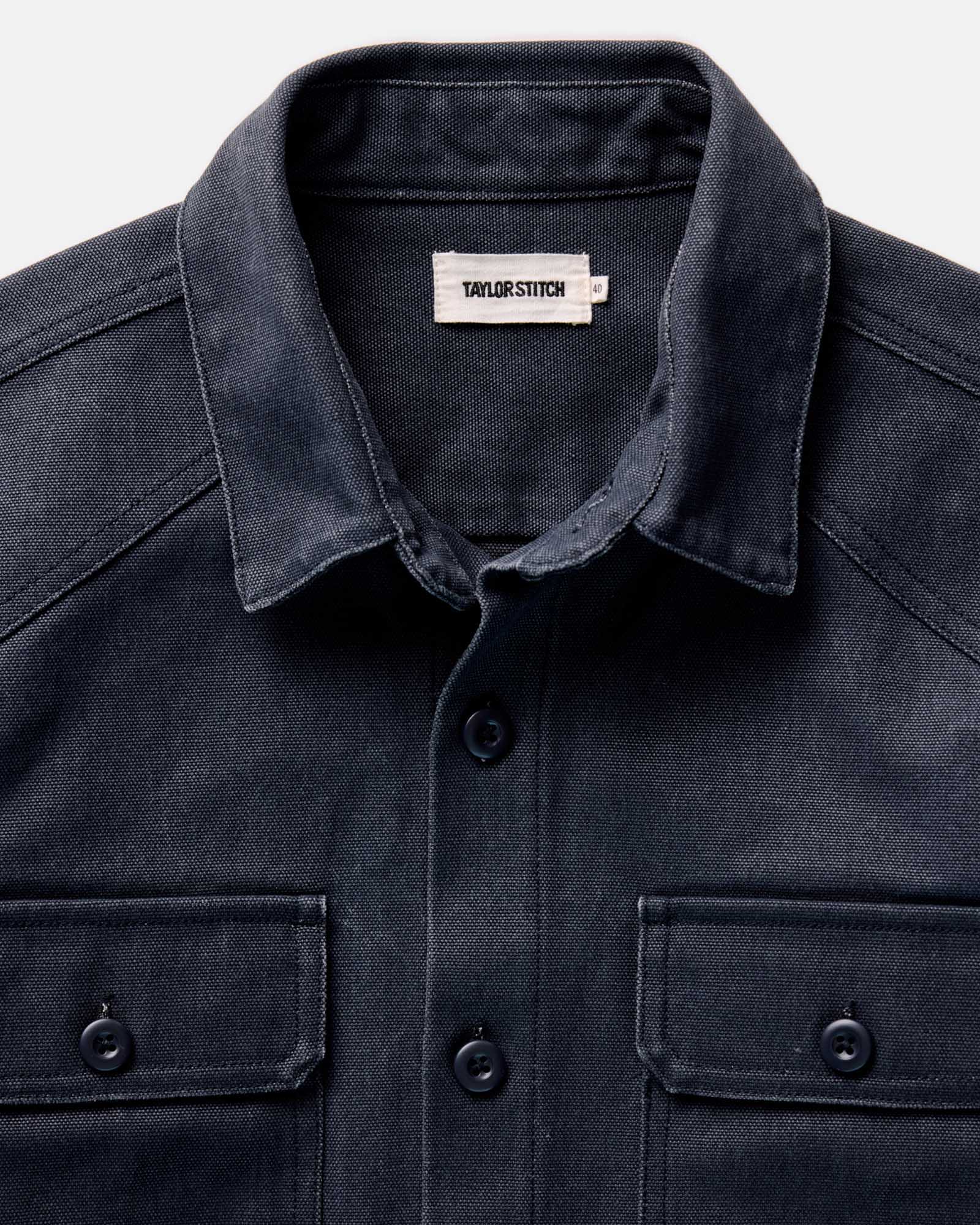 The Shop Shirt in Navy Chipped Canvas | Modern Menswear by yycbvcnbmmnbm