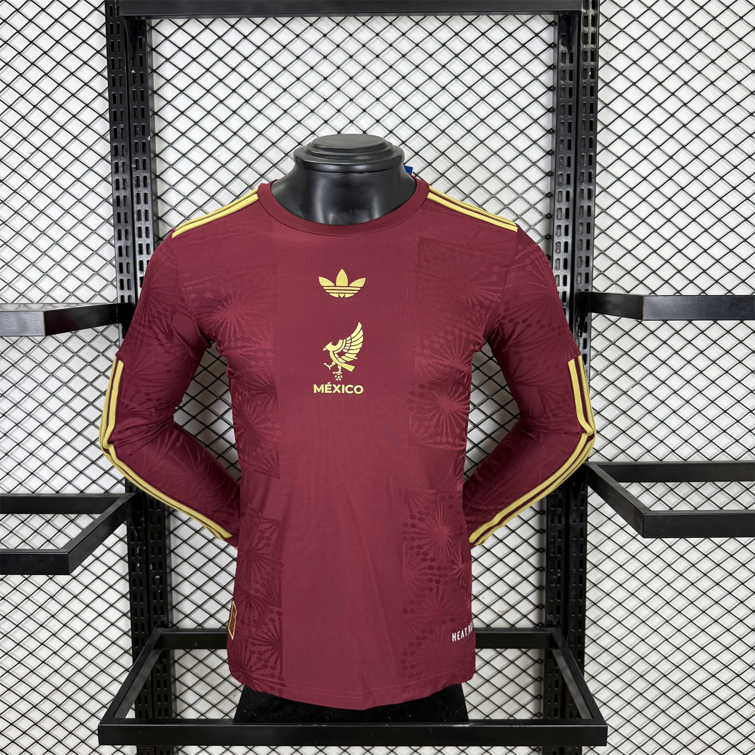 AlphaJersey-Mexico 2025 Gold Cup Red Long Sleeves Jersey - Player Version