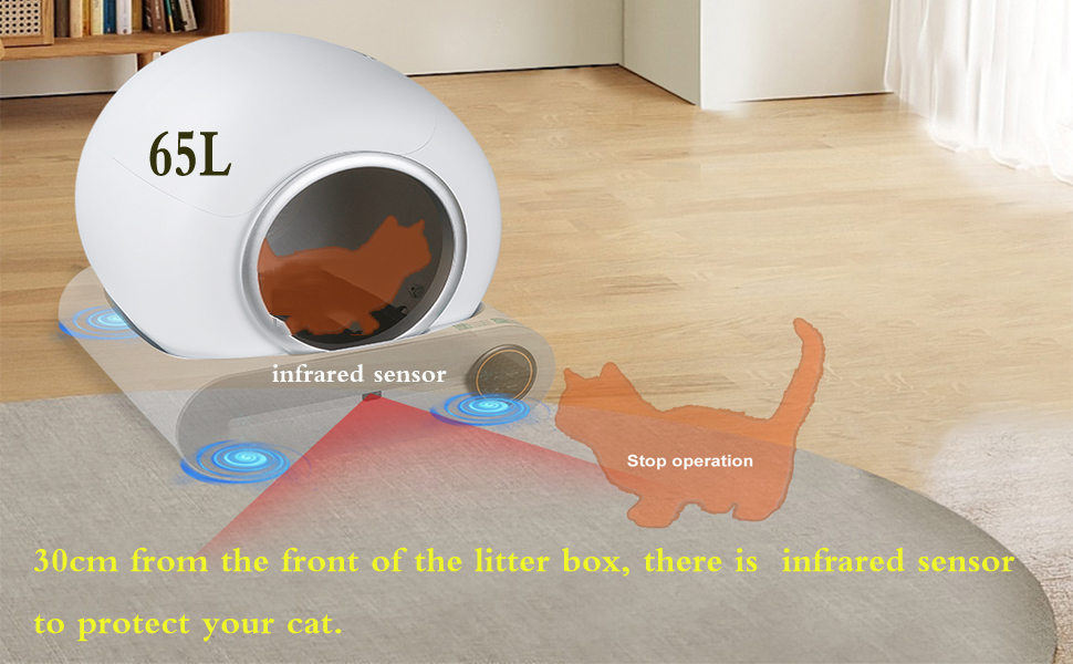 QraraZL Self-Cleaning Cat Litter Box