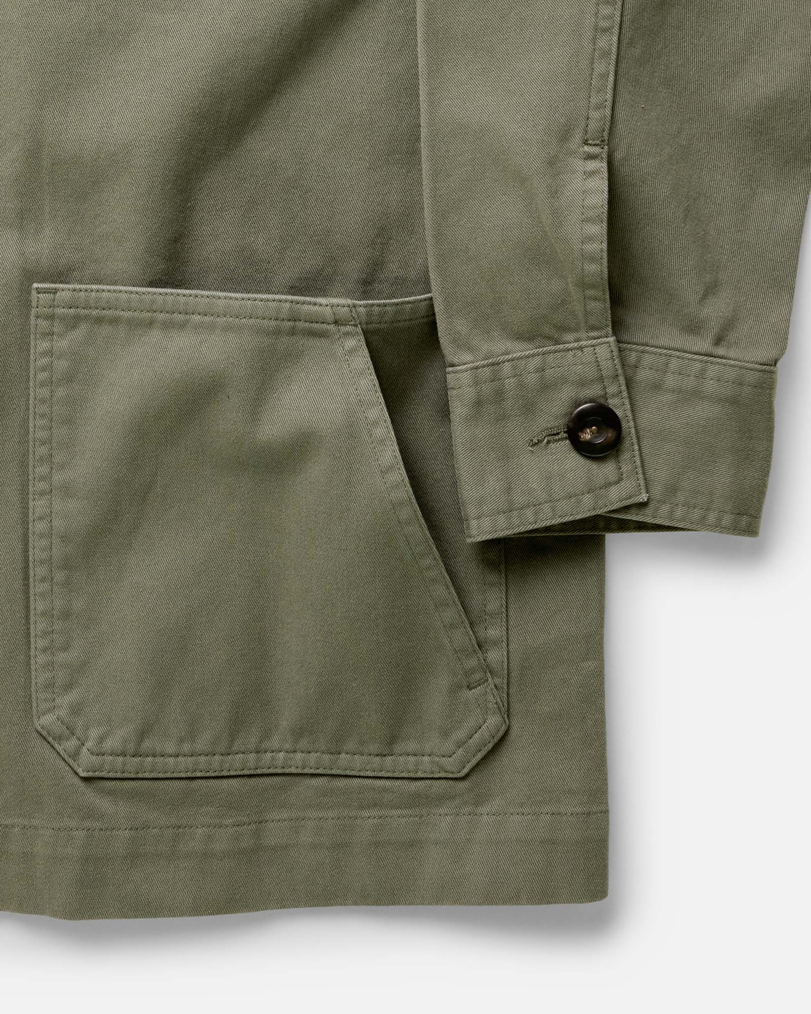 The Ojai Jacket in Organic Smoked Olive Foundation Twill | Modern Menswear by yycbvcnbmmnbm
