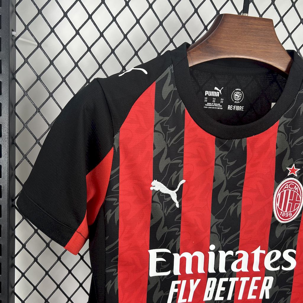 AlphaJersey-AC Milan 25-26 Home Kids Kit