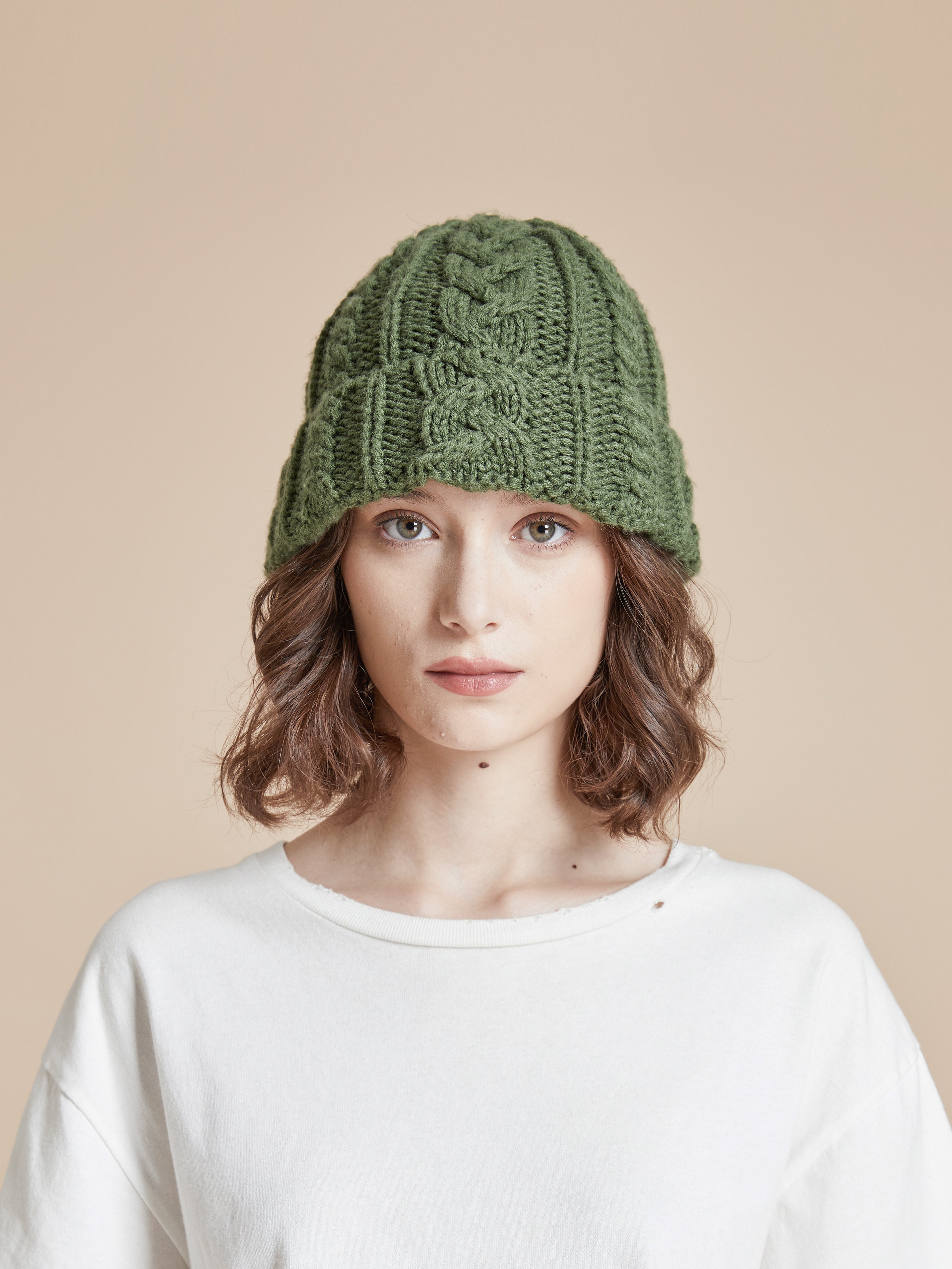 Forest Cable Knit Beanie | Modern Menswear by yycbvcnbmmnbm