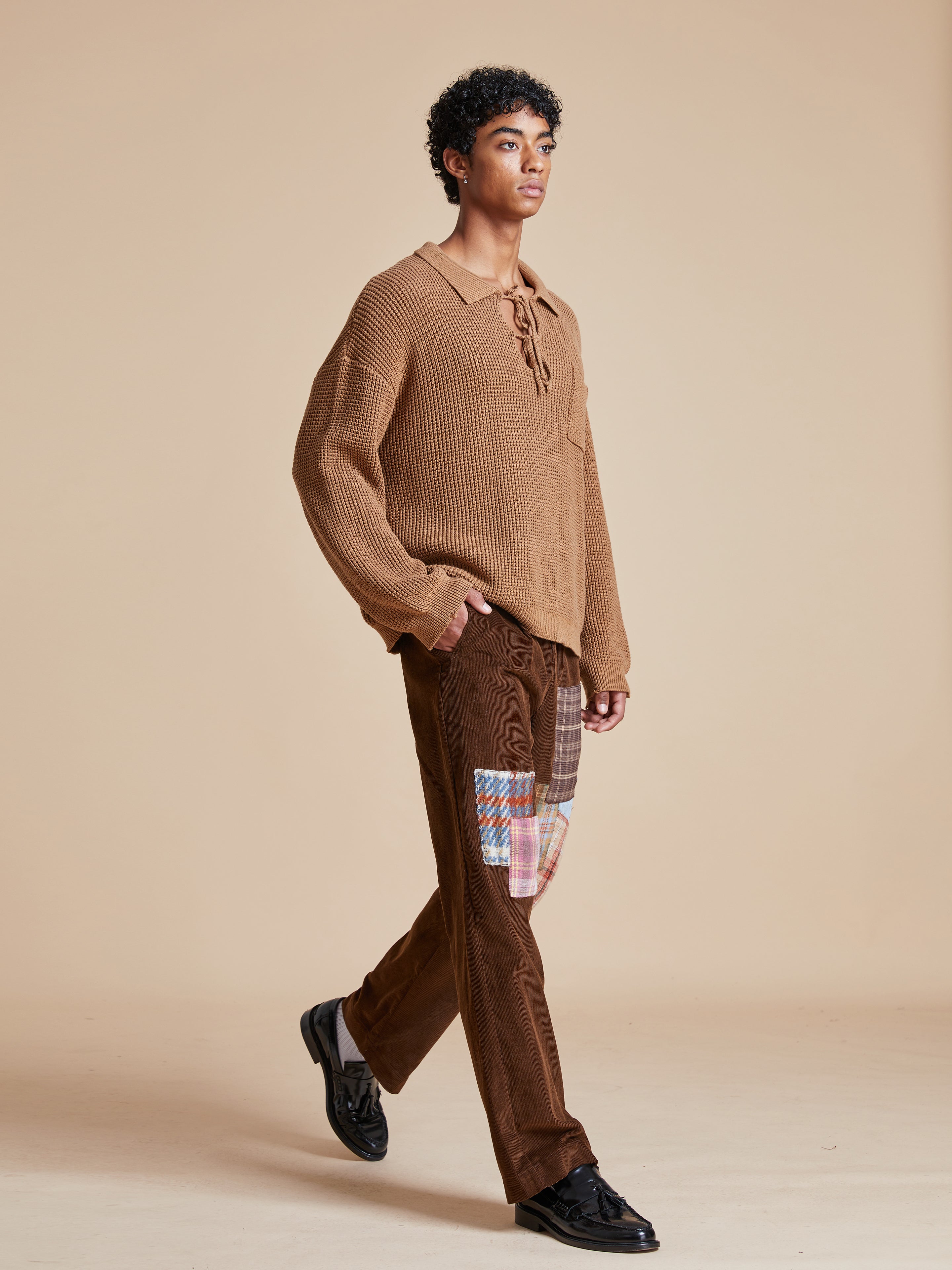 Tie-Collar Knit Sweater | Modern Menswear by yycbvcnbmmnbm