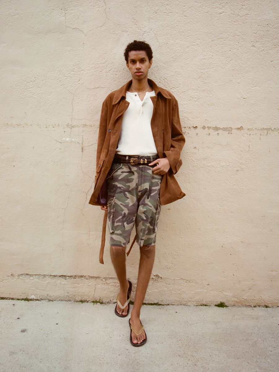 Camouflage Twill Utility Cargo Shorts | Modern Menswear by yycbvcnbmmnbm