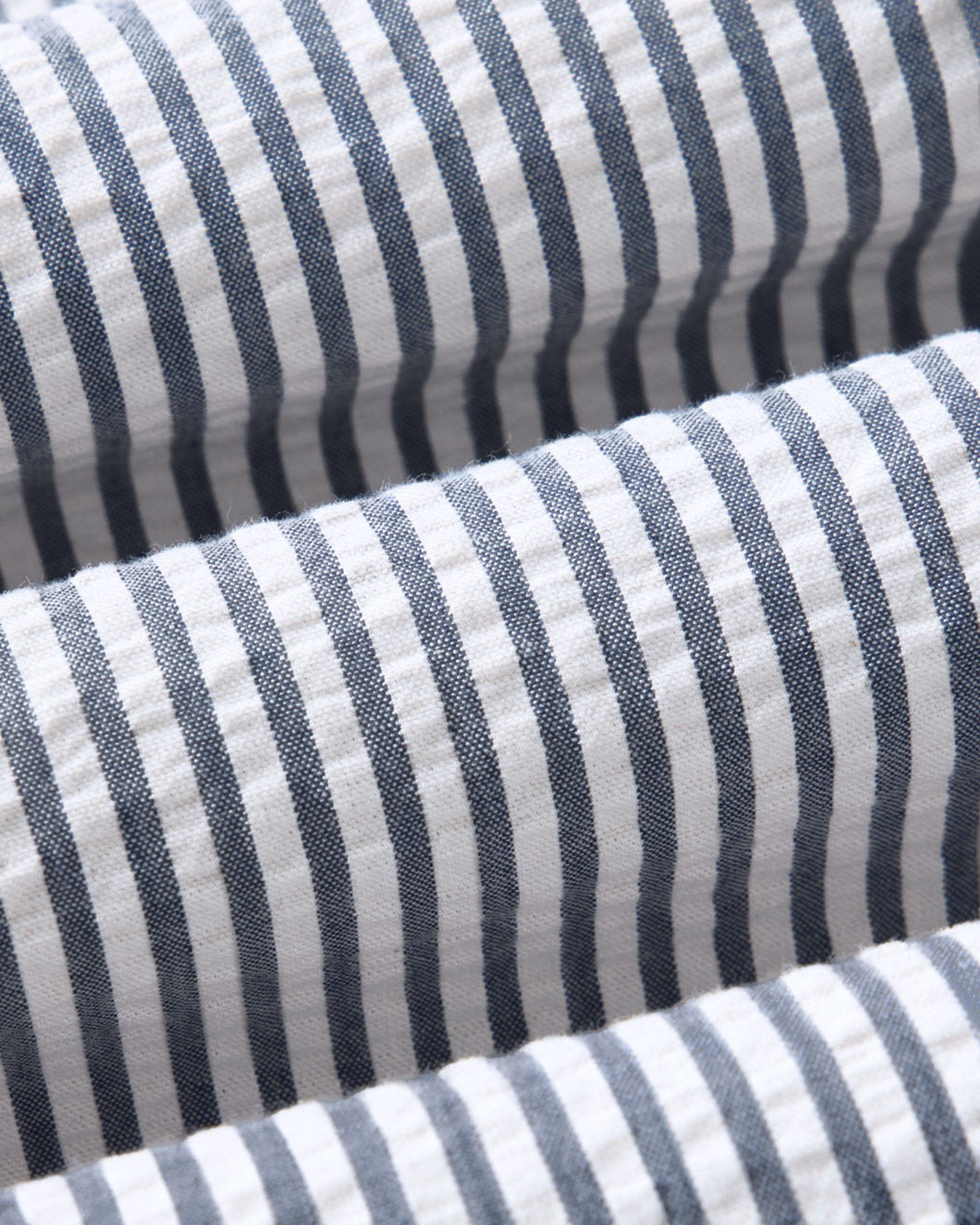 The Short Sleeve Jack in Steel Blue Stripe Seersucker | Modern Menswear by yycbvcnbmmnbm