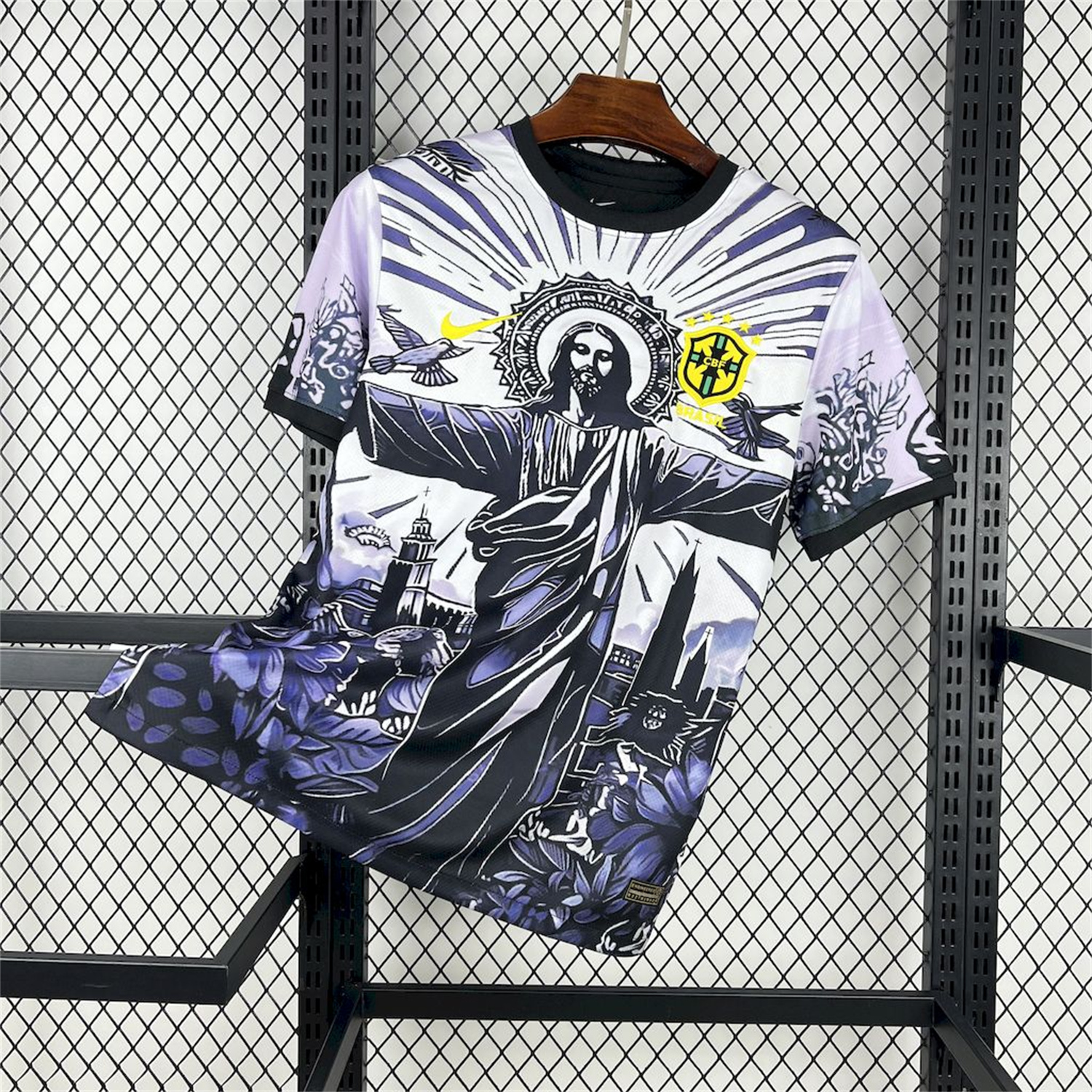 AlphaJersey-Brazil 25-26 Dark Purple Jesus Statue Special Jersey - Fans Version