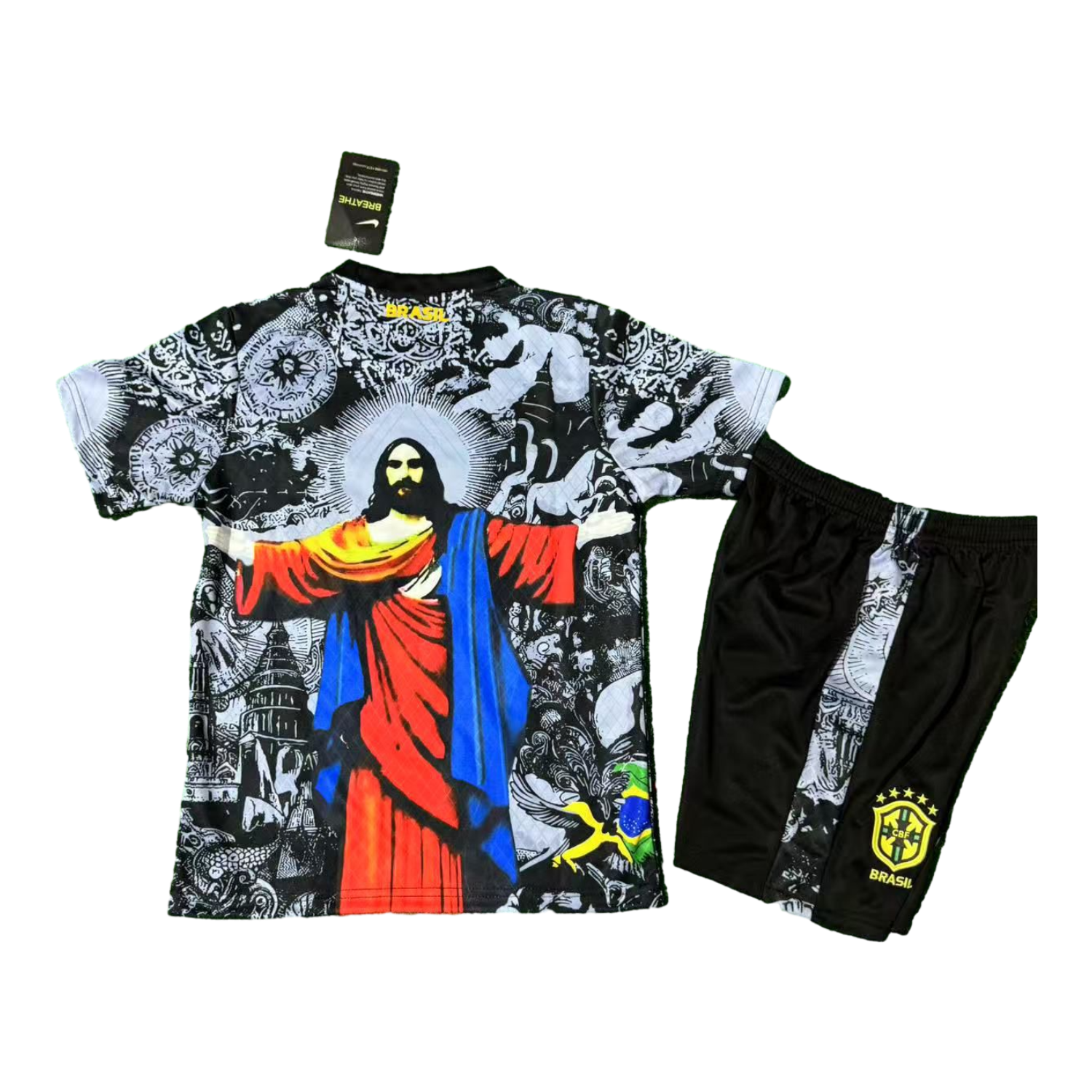 AlphaJersey-Brazil 25-26 Red Jesus Grey Special Kids Kit
