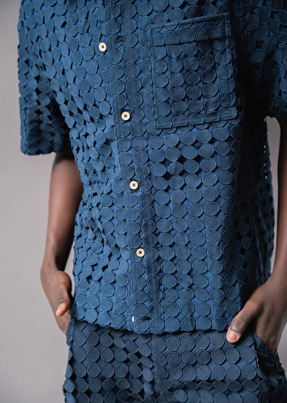 2 Pieced Embroidered Shirt | Modern Menswear by yycbvcnbmmnbm
