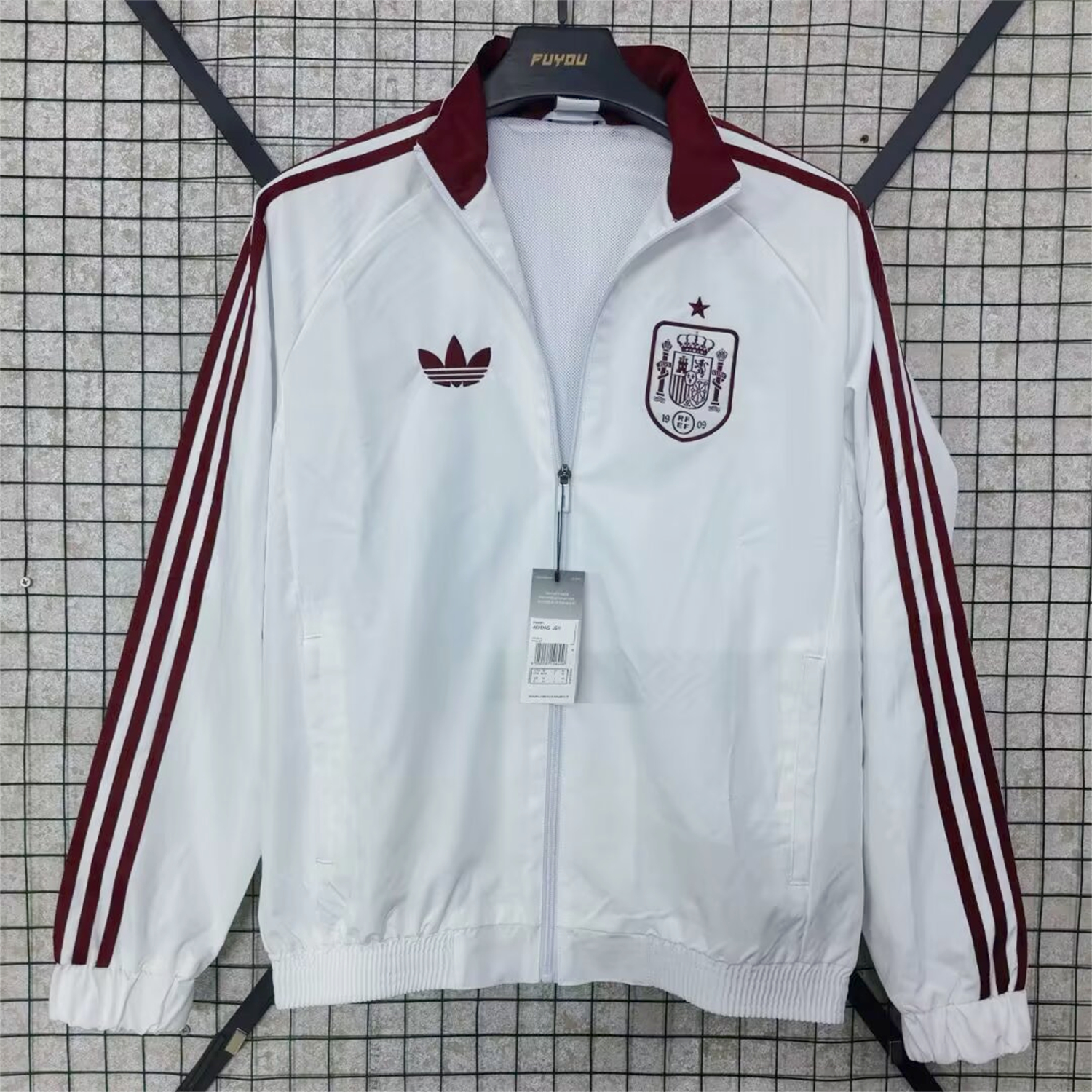 AlphaJersey-Spain 2026 Windbreaker Jacket - White