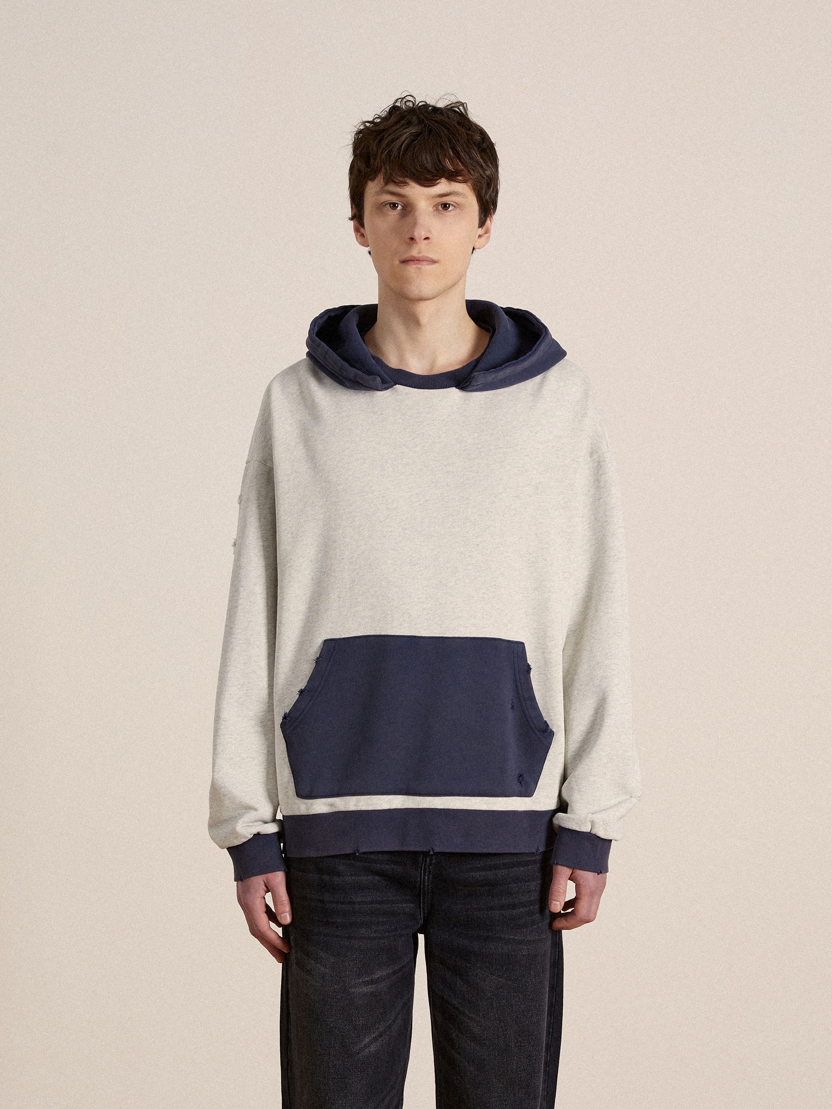 Two Tone Hoodie | Modern Menswear by yycbvcnbmmnbm