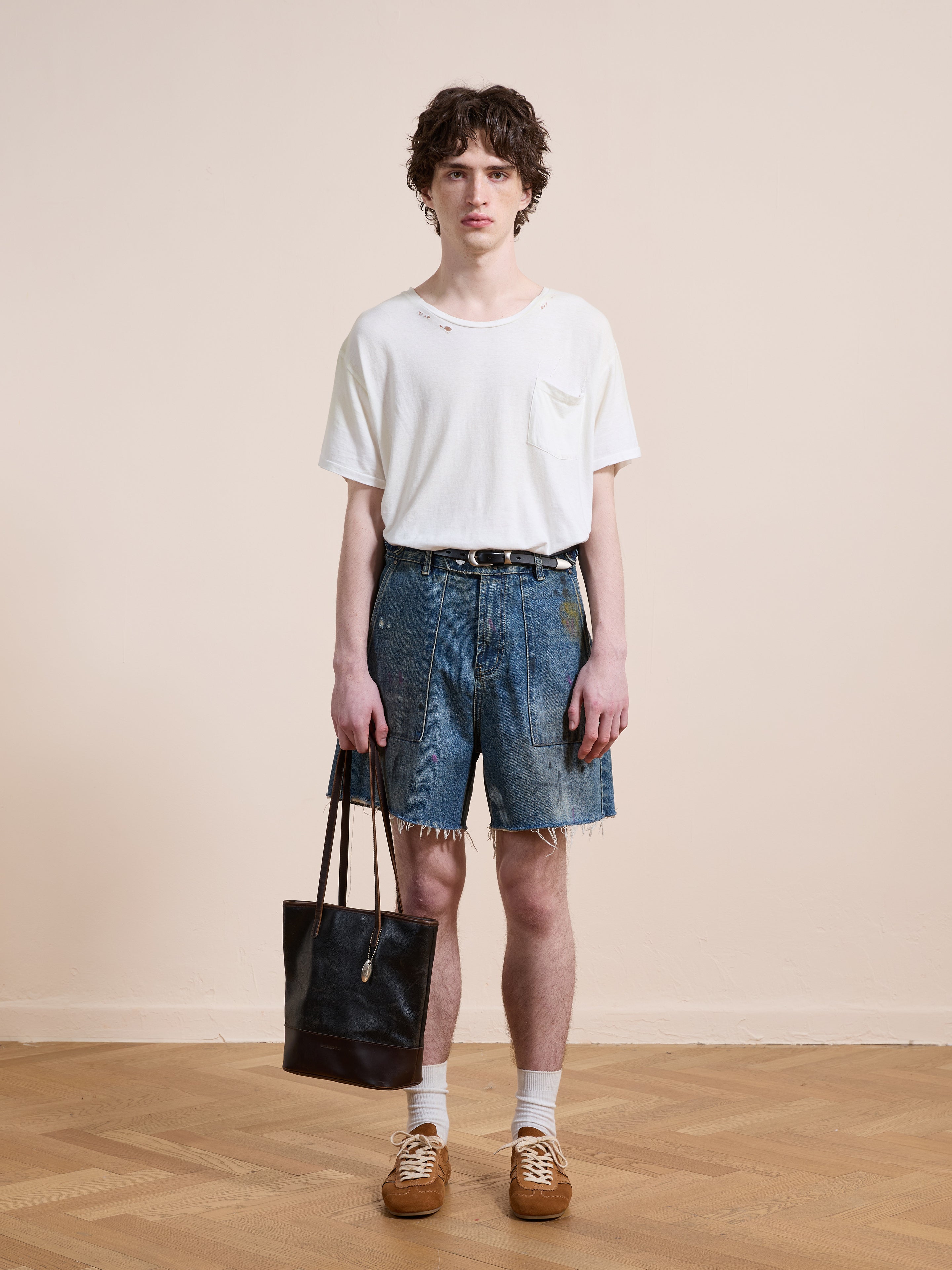 Paint Studio Denim Shorts | Modern Menswear by yycbvcnbmmnbm