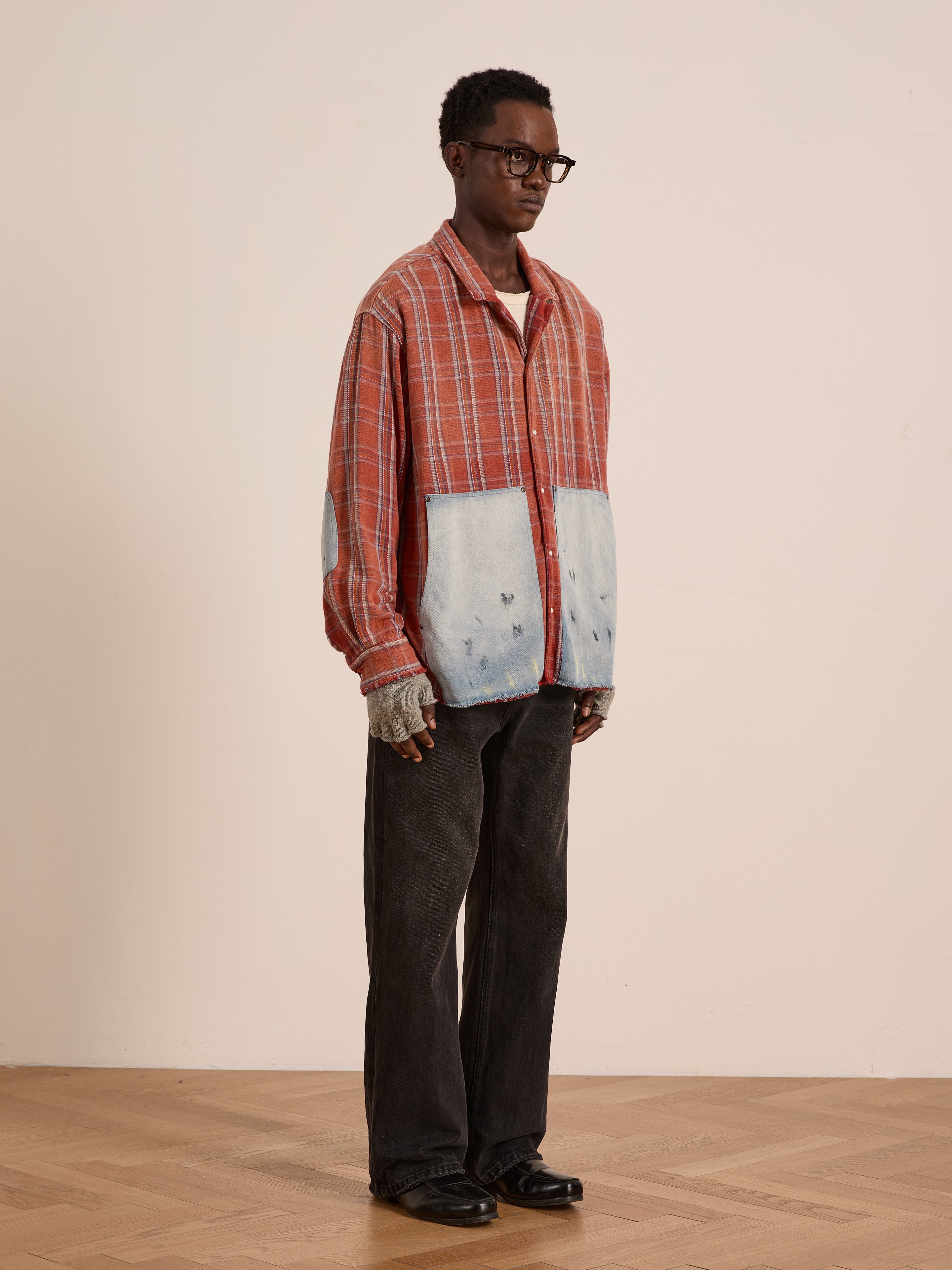 Plaid Denim Shirt | Modern Menswear by yycbvcnbmmnbm