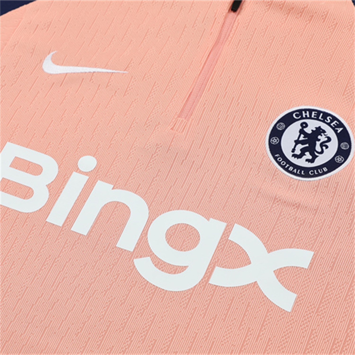 AlphaJersey-C.H.E.L.S.E.A 25-26 Kids Long Sleeve Training Set - Player Version - Pink Top and Blue Pants