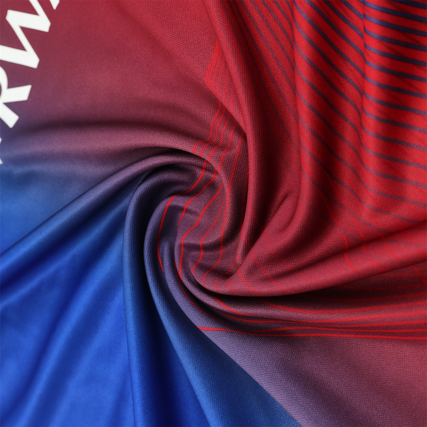 AlphaJersey-Paris Saint-Germain PSG 25-26 Short-Sleeve Training Set - Red And Blue Lines Top & Blue Shorts