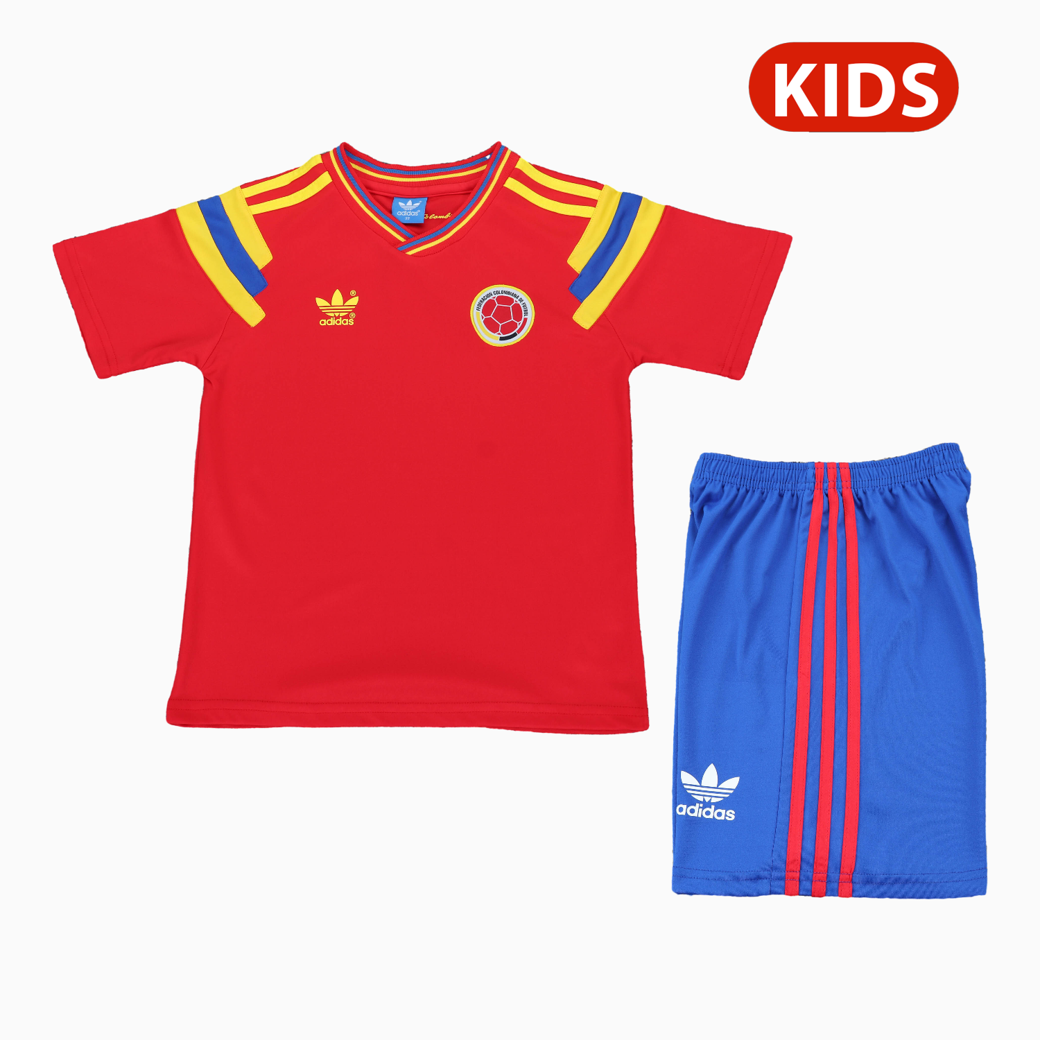 AlphaJersey-Retro Colombia 1990 Away Kids Kit