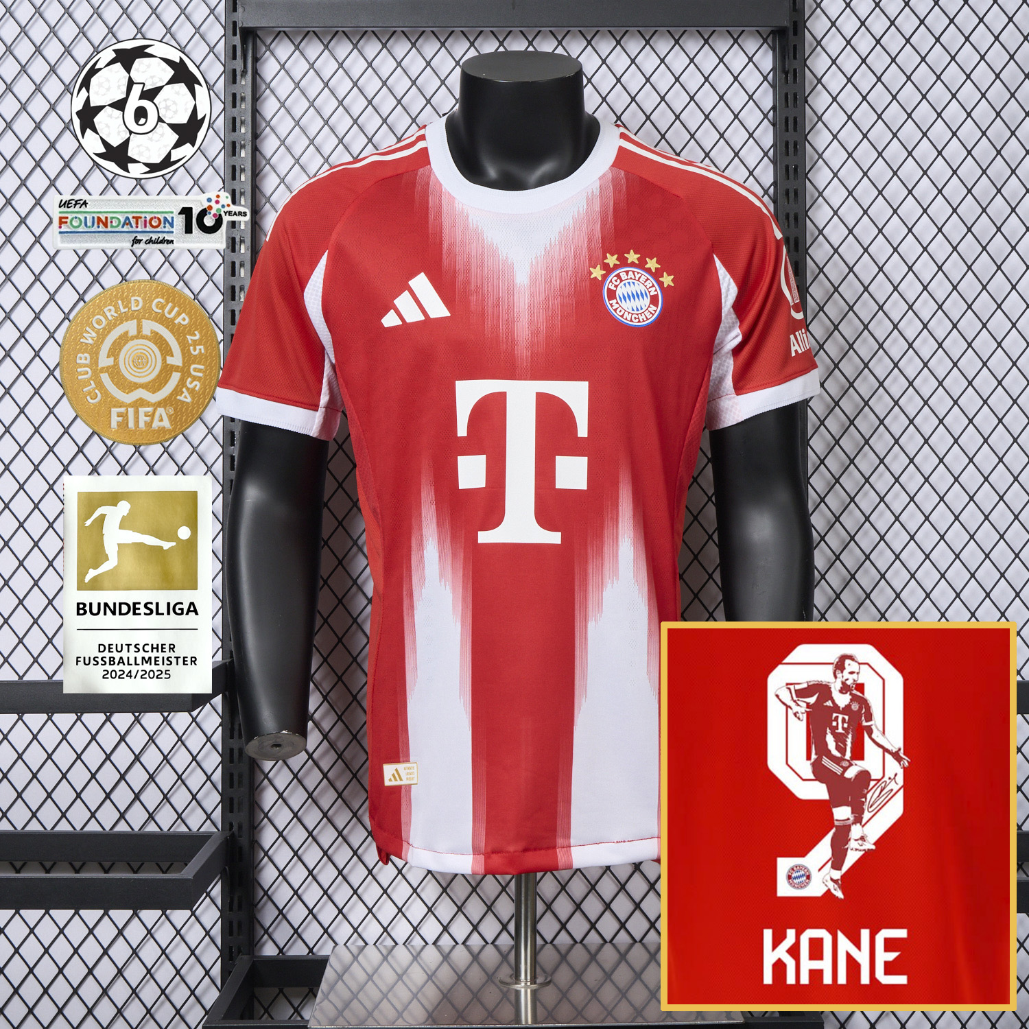 AlphaJersey-Bayern Munich 25-26 Home Kane Limited Edition Jersey - Player Version