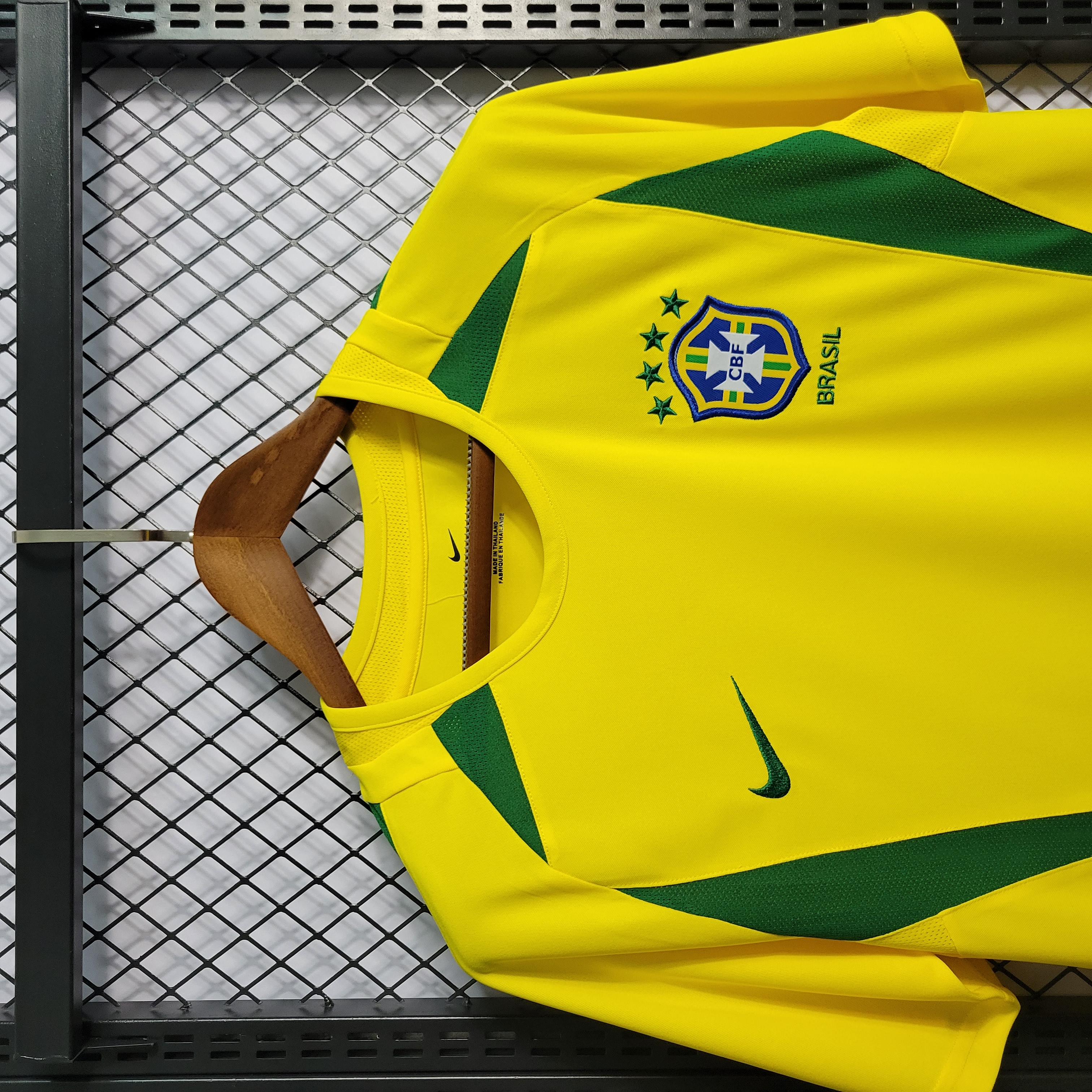 AlphaJersey-Retro Brazil 2002 Home Stadium Jersey