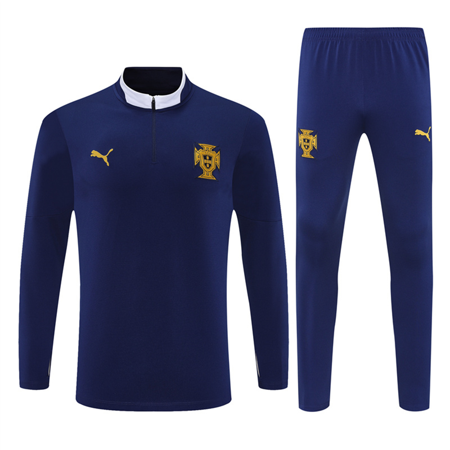 AlphaJersey-Portugal 25-26 Kids Long Sleeve Training Set - Royal Blue