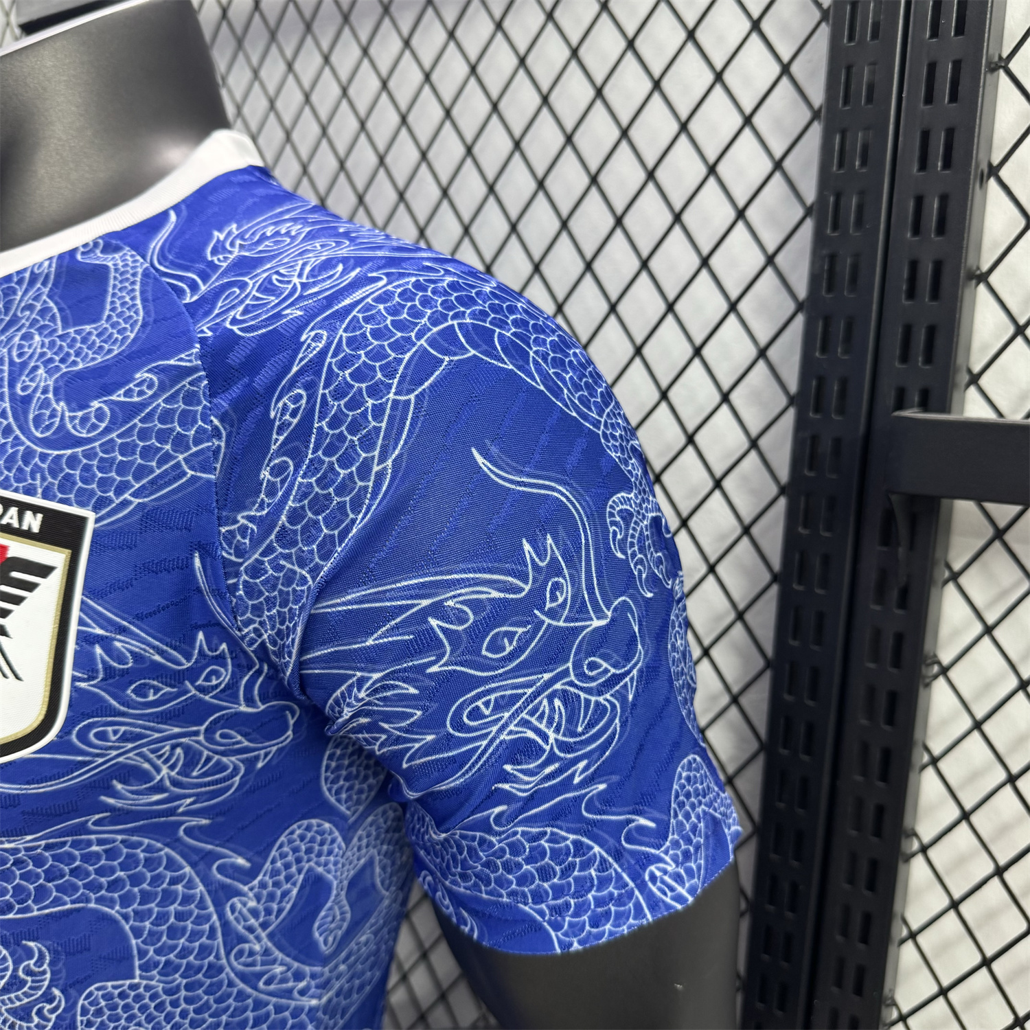 AlphaJersey-Japan 25-26 White Dragon Pattern Blue Special Jersey - Player Version