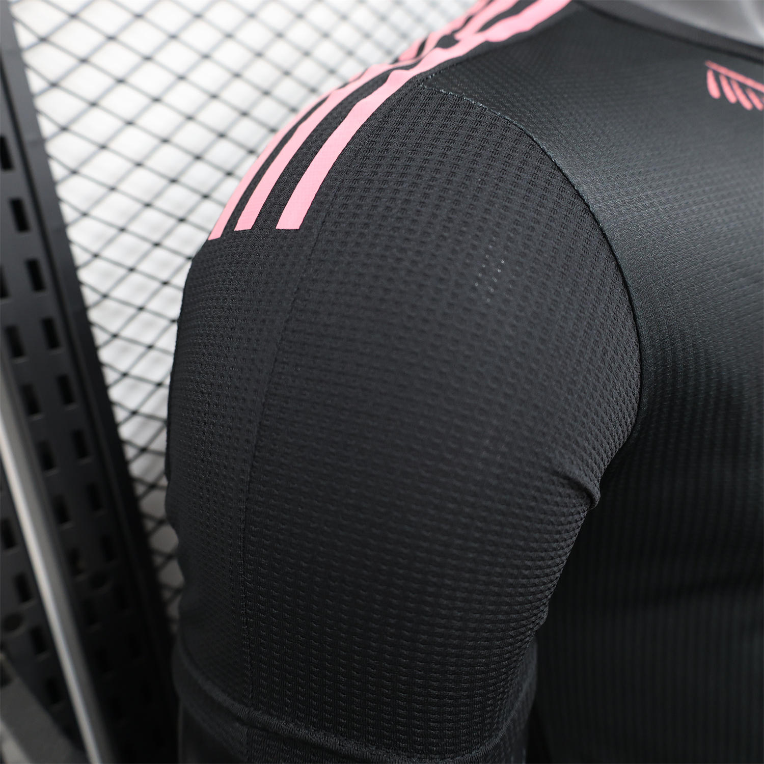 AlphaJersey-Algeria 25-26 Pure Black Jersey with Pink Pattern - Player Version