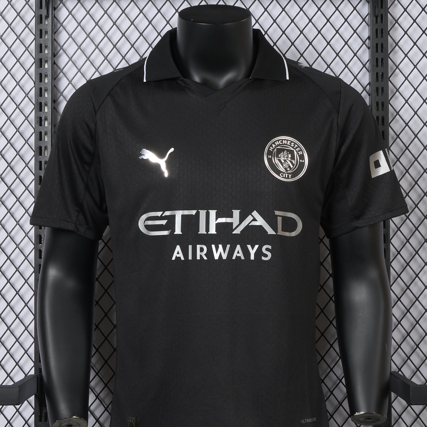 AlphaJersey-Manchester City 25-26 Away Black Jersey - Player Version