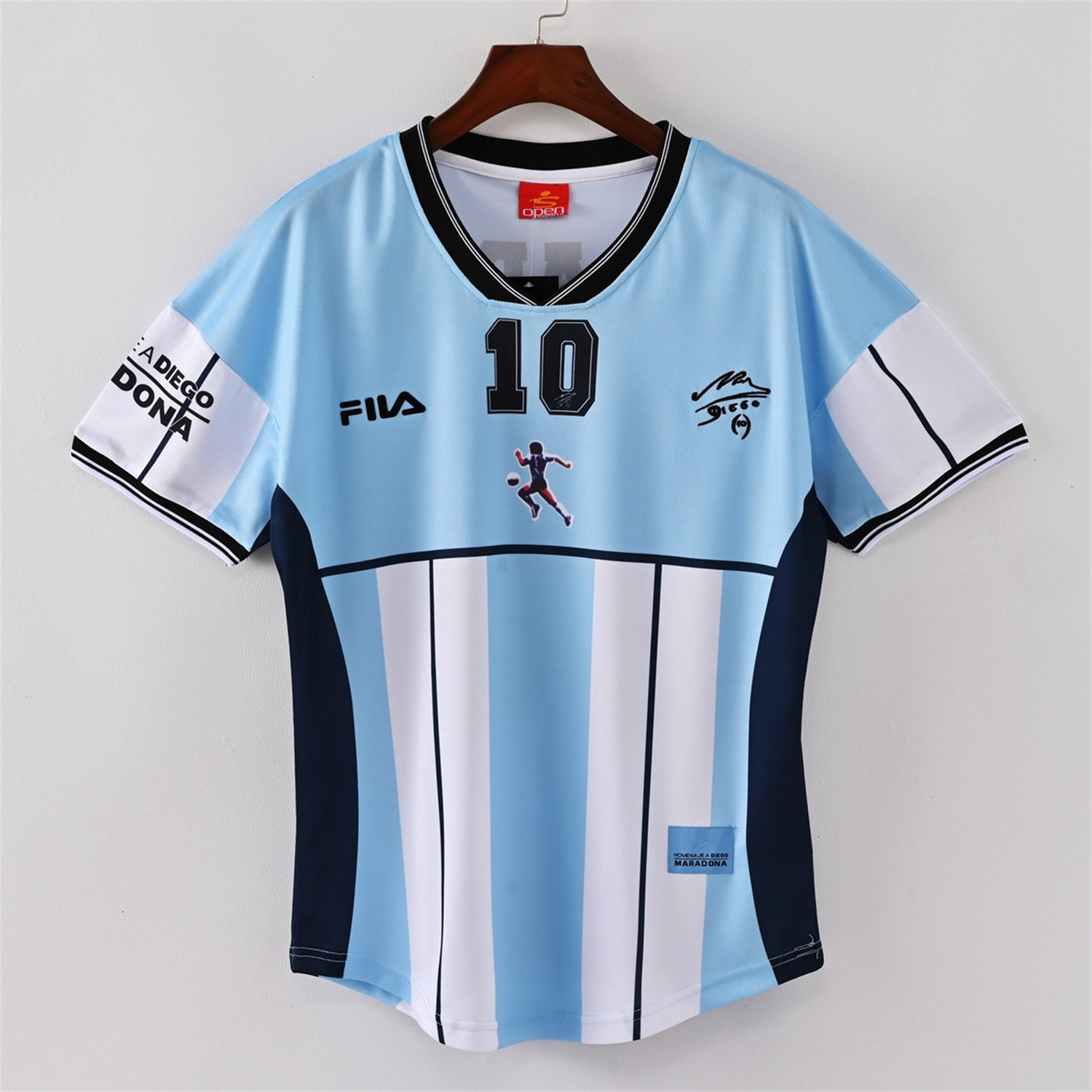 AlphaJersey-Retro Argentina 2001 Maradona Retirement Commemorative Edition Jersey with Maradona #10