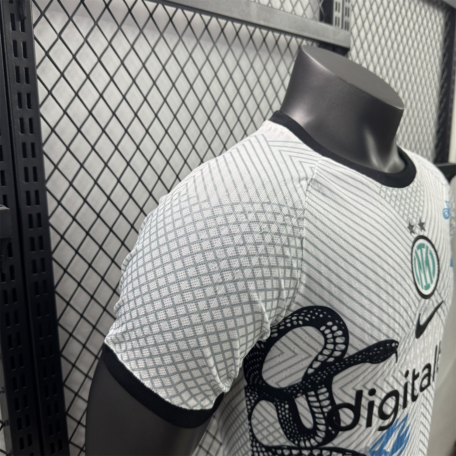 AlphaJersey-Inter Milan 25-26 Black Snake Special White Jersey - Player Version