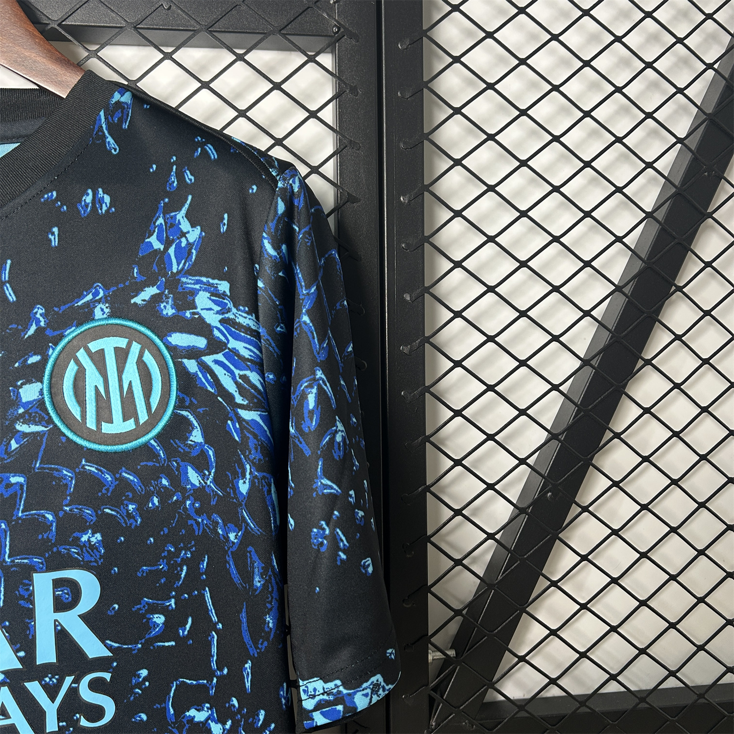 AlphaJersey-Inter Milan 25-26 Blue Snake Pattern Pre-Match Training Jersey - Fans Version