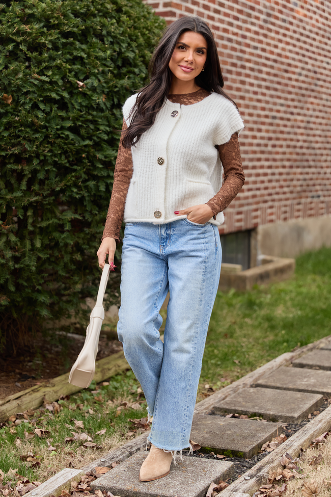 Morgan Brown Lace Mesh Top SALE | Elegant Women's Fashion by coolavocek