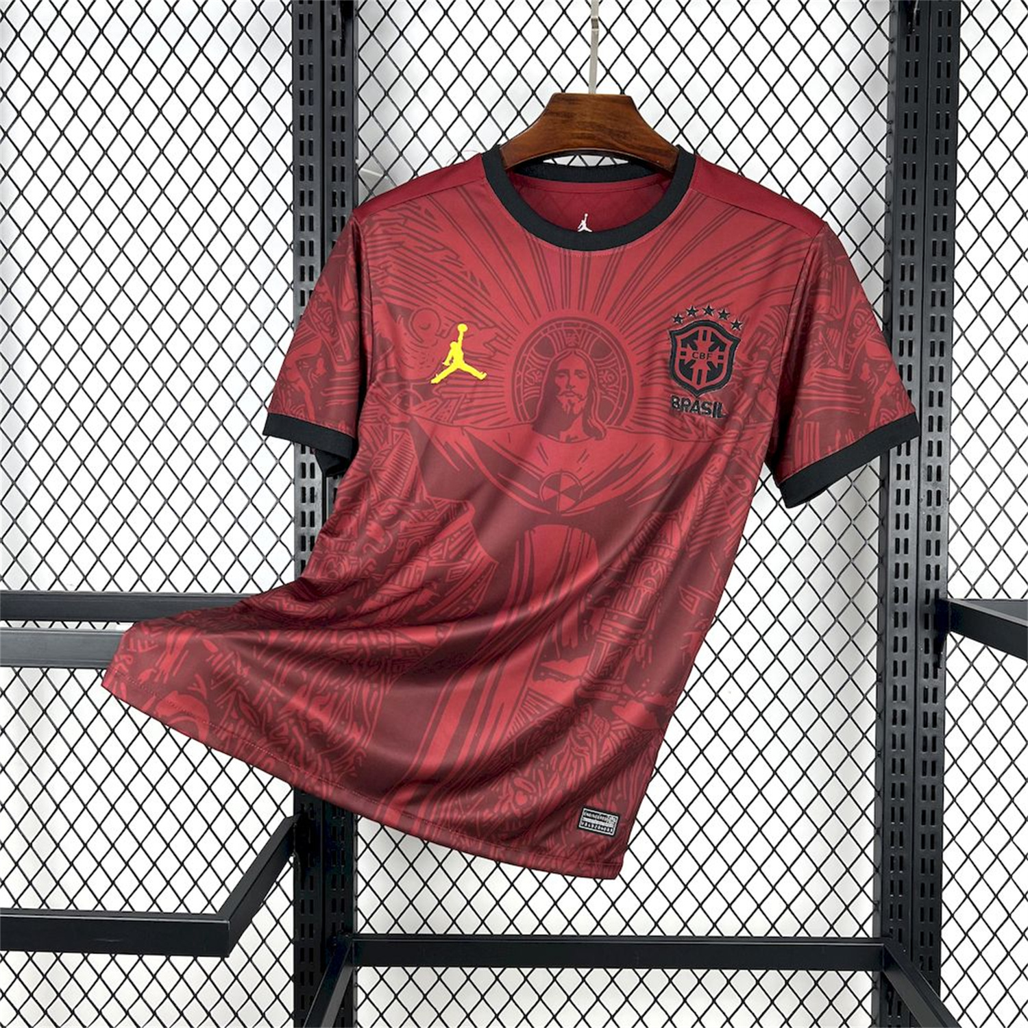 AlphaJersey-Brazil 25-26 Jordan Maroon Deep Red Special Edition Jersey - Fans Version
