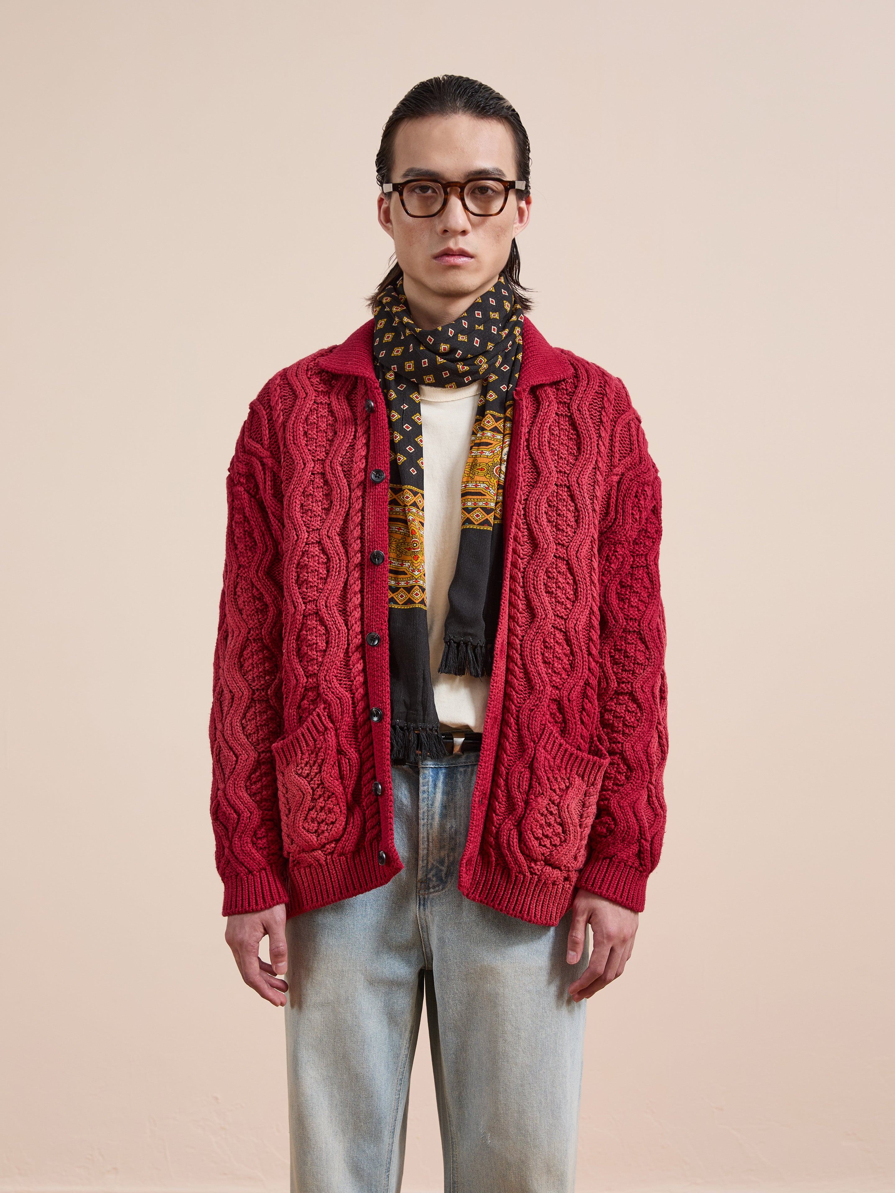 Cable Knit Buttoned Cardigan | Modern Menswear by yycbvcnbmmnbm