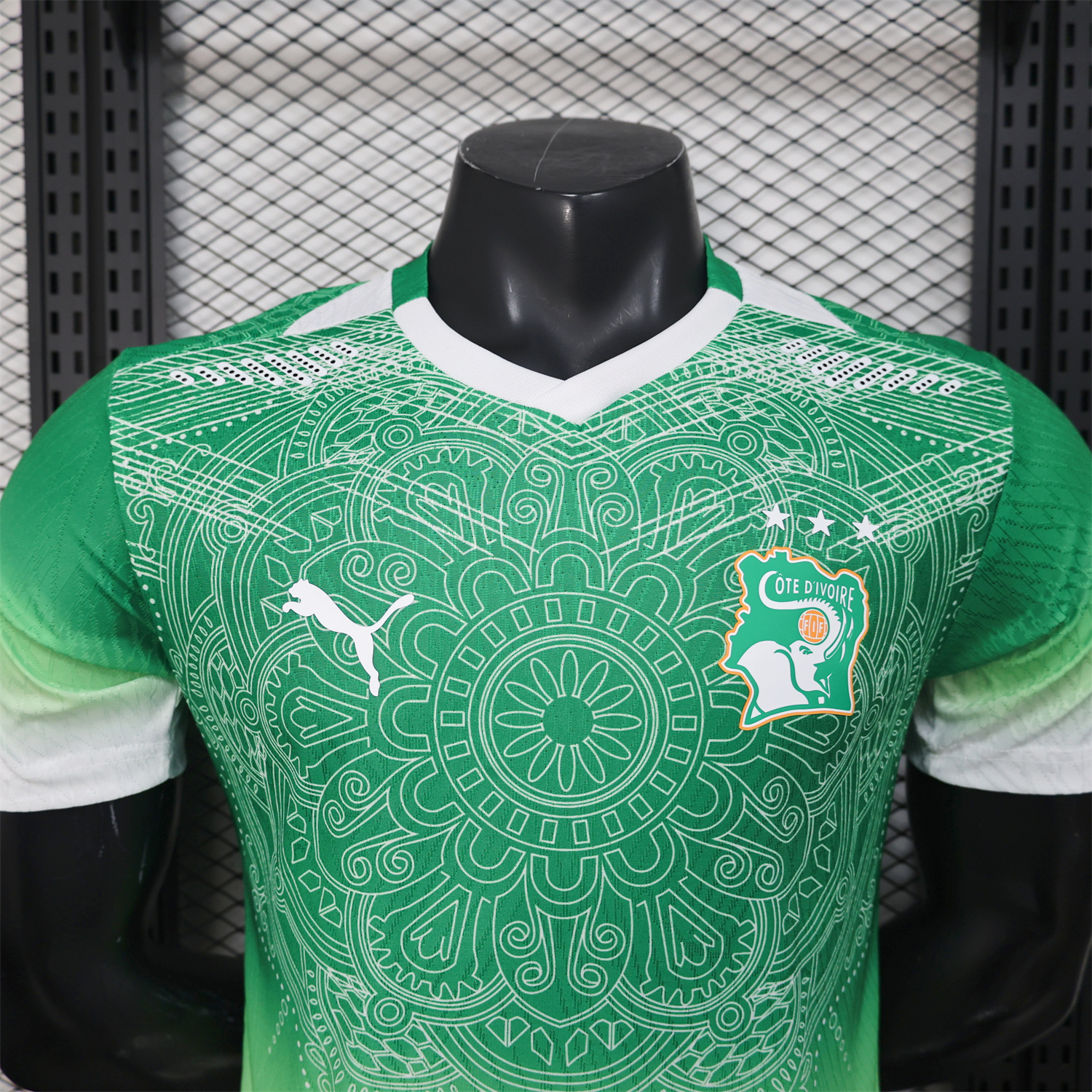 AlphaJersey-Ivory Coast 2026 Green And White Special Jersey - Player Version