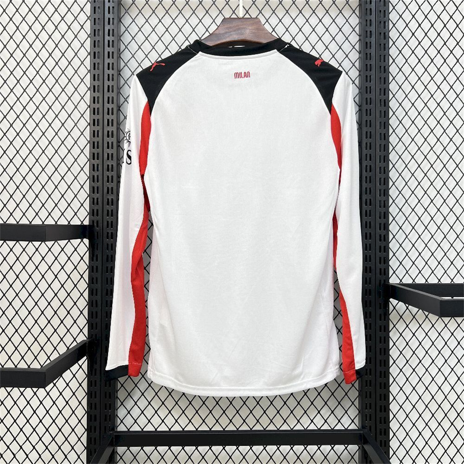 AlphaJersey-AC Milan 25-26 Away White Long Sleeves Jersey - Fans Version