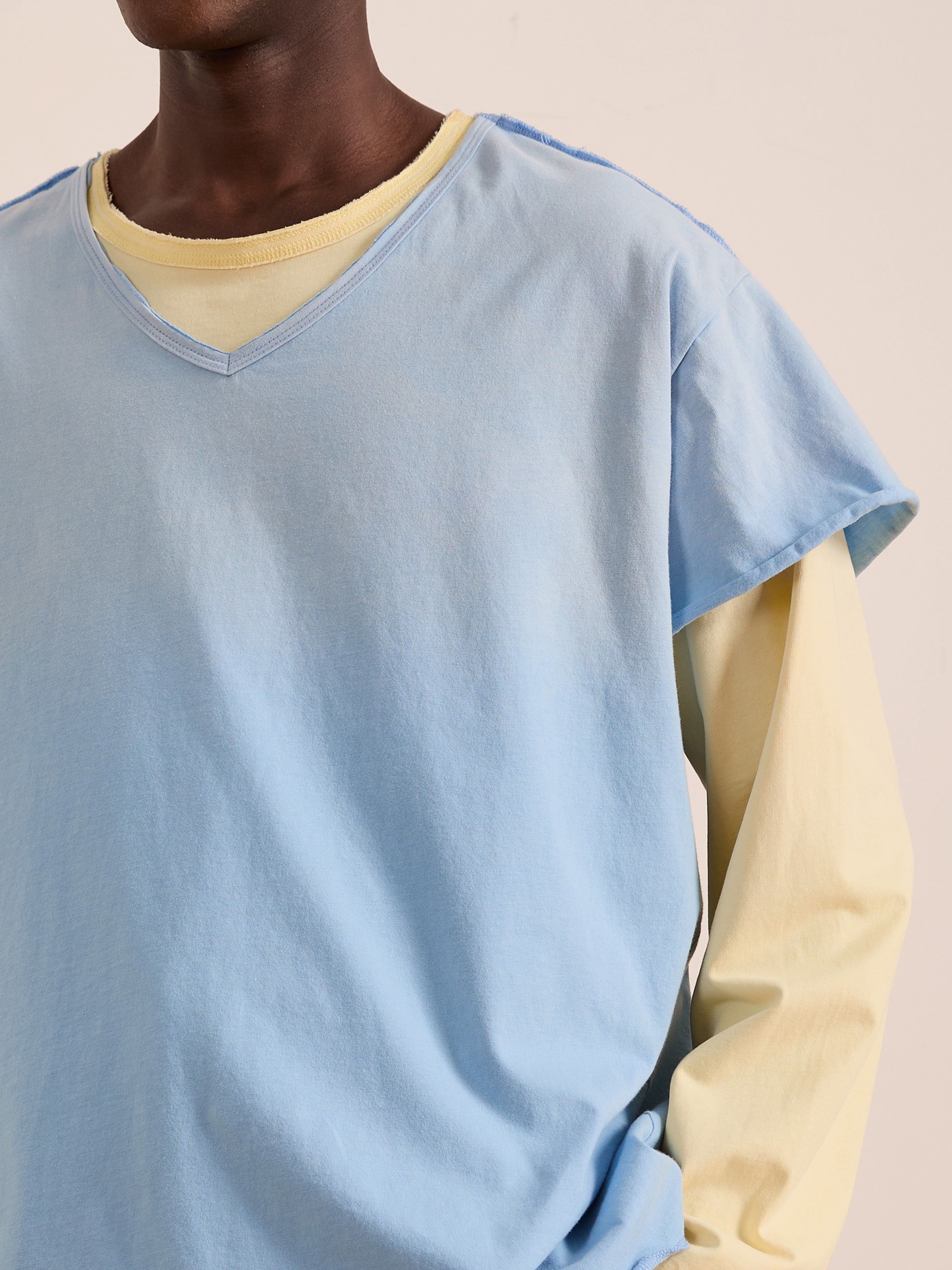 Double Layer LS Tee | Modern Menswear by yycbvcnbmmnbm