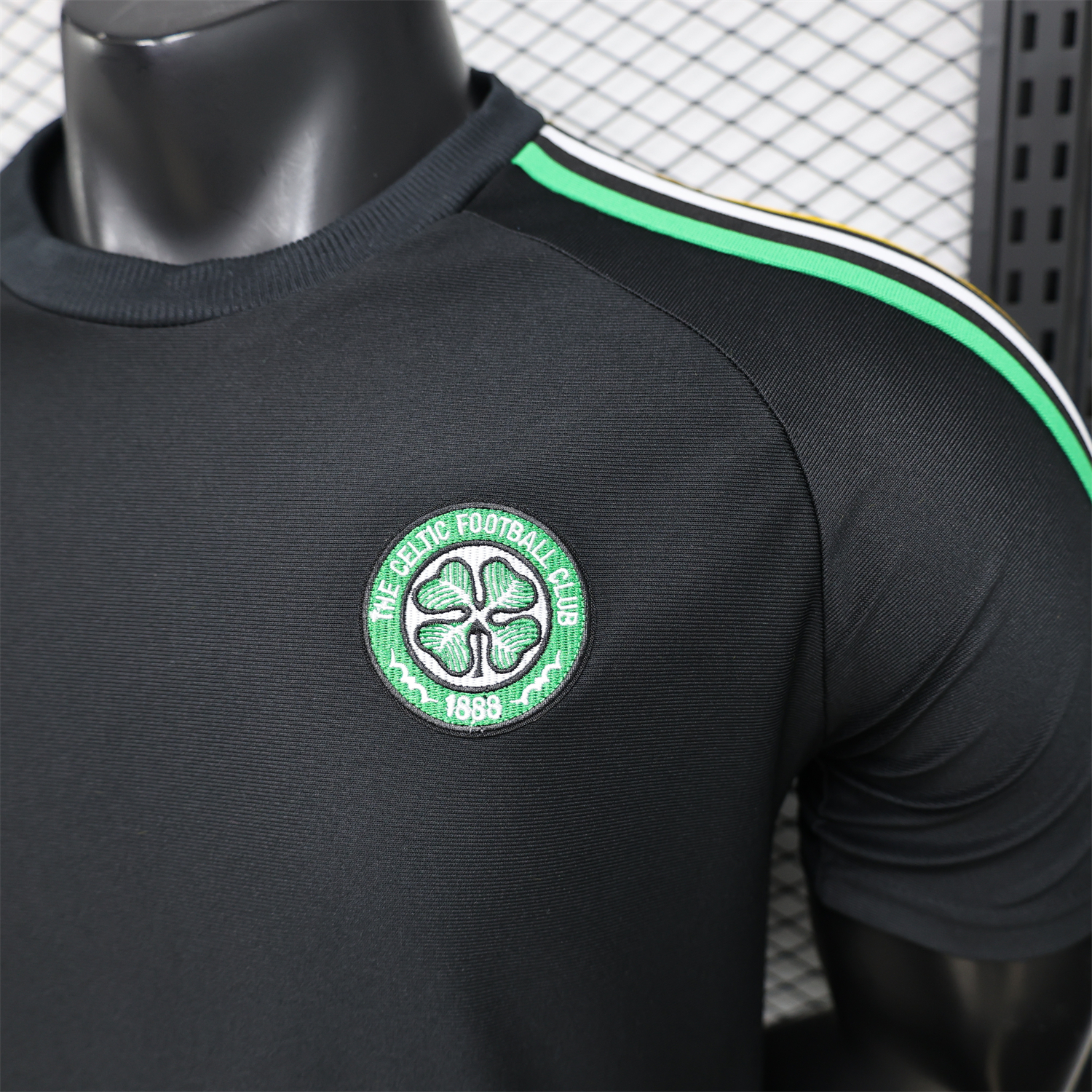 AlphaJersey-Celtic 25-26 Retro Style Casual Black Jersey - Player Version
