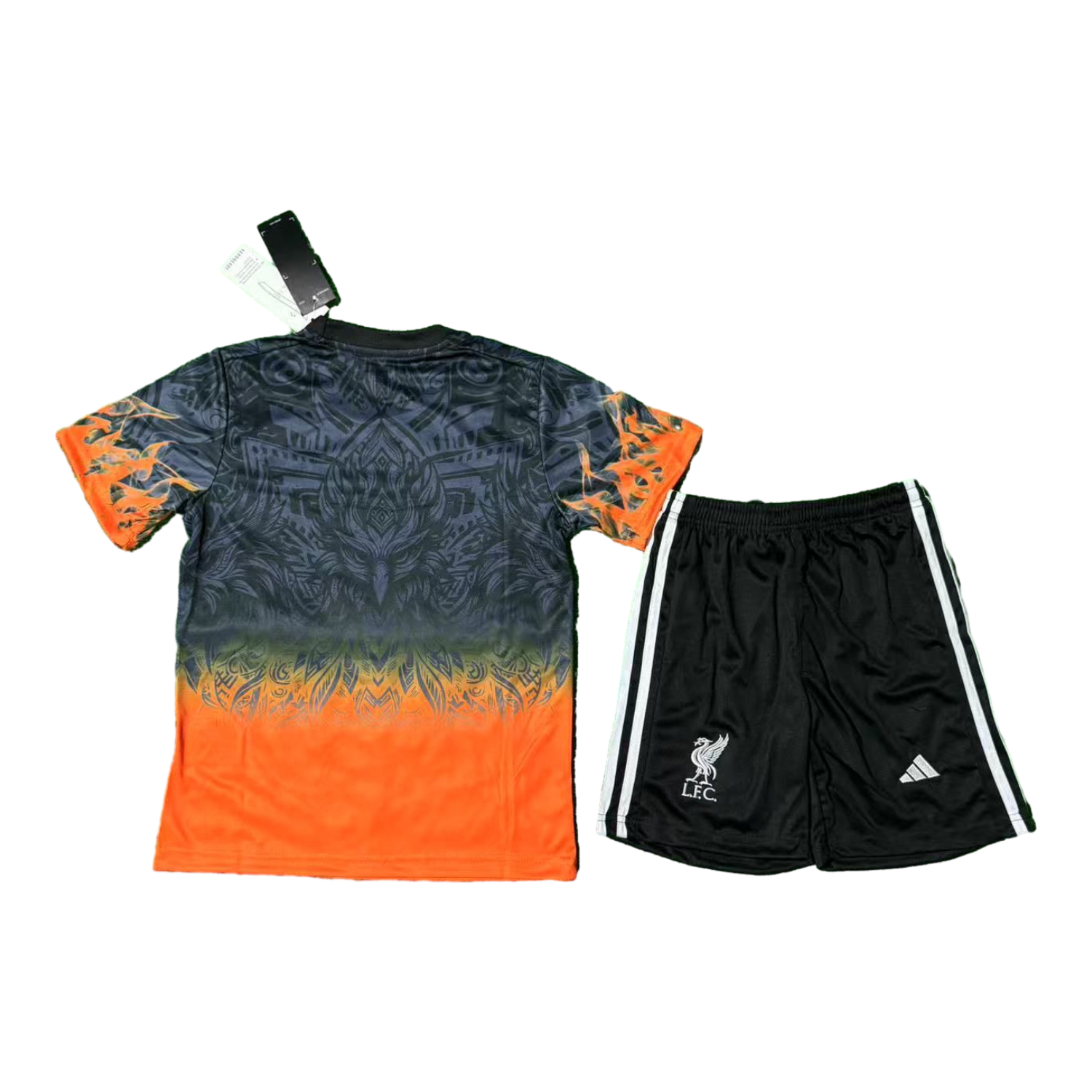 AlphaJersey-Liver.pool 25-26 Orange Liver.pool Bird Black Special Kids Kit