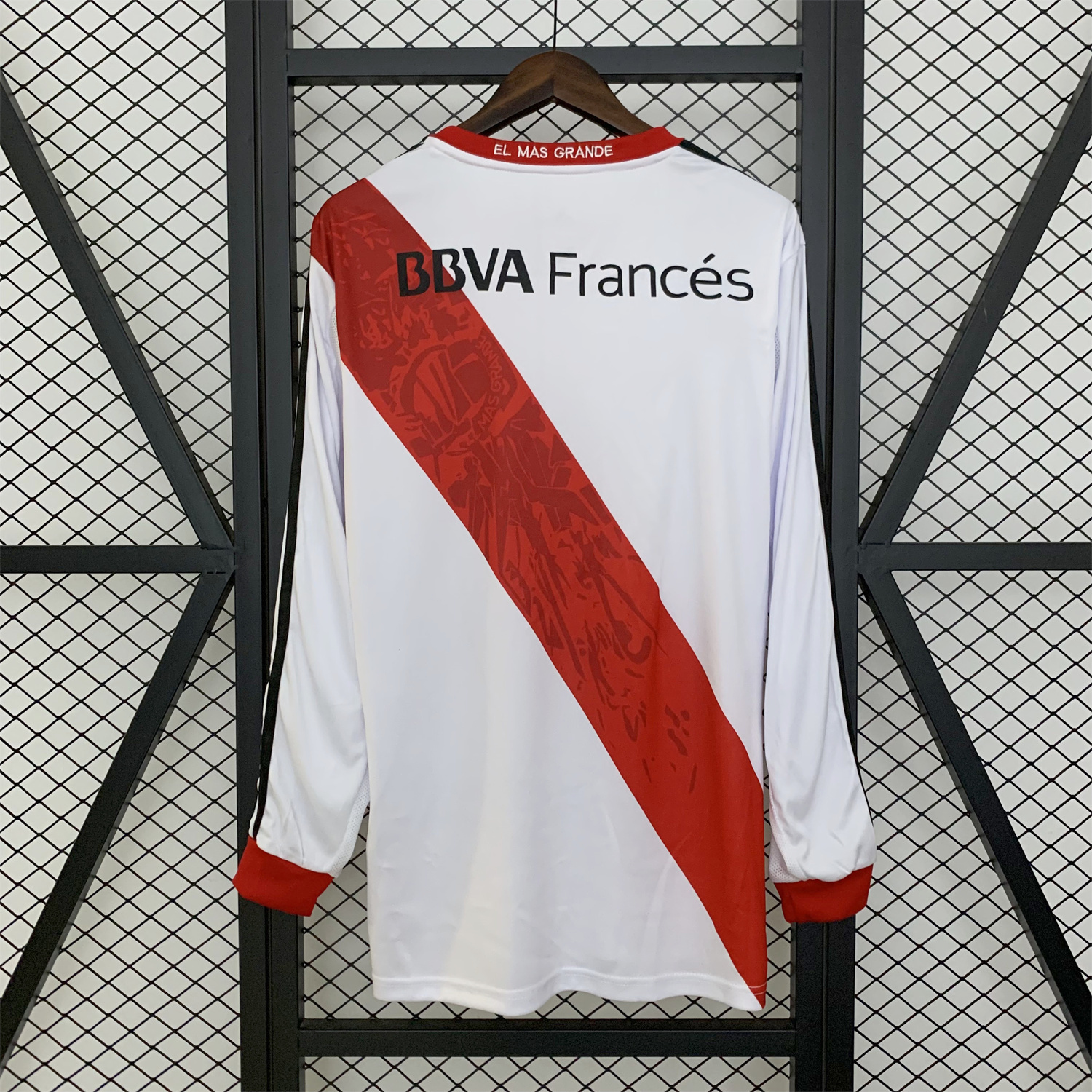AlphaJersey-Retro River Plate 2013-14 Home Long Sleeves Jersey