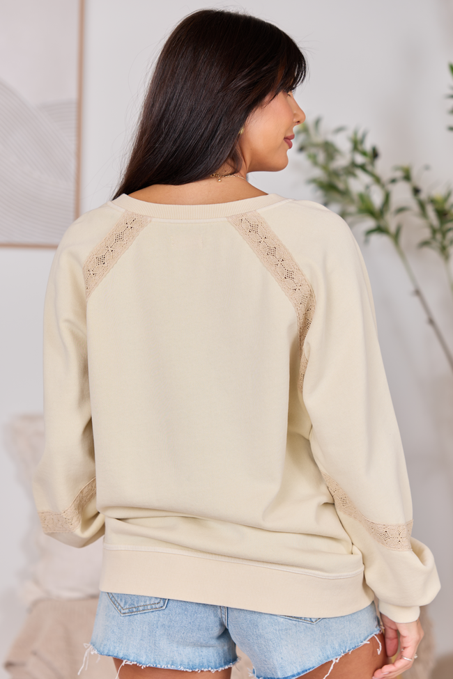 Sawyer Cream Lace V-neck Top | Elegant Women's Fashion by coolavocek