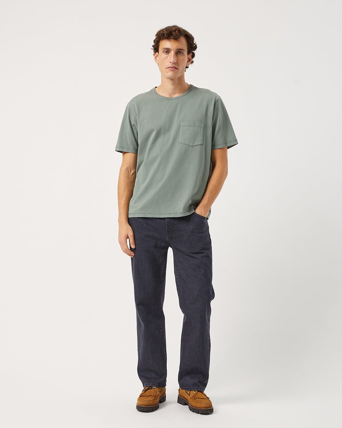 Garment Dye Tee - Seafoam | Modern Menswear by yycbvcnbmmnbm