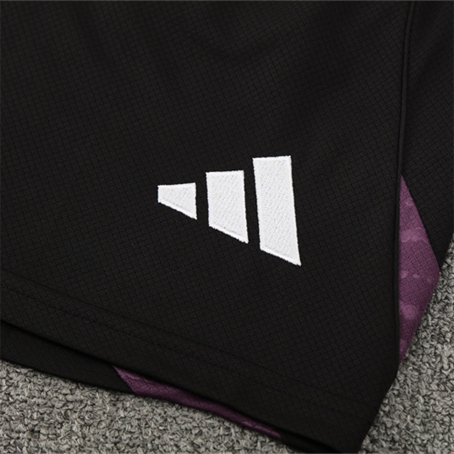 AlphaJersey-Manchester United 25-26 Kids Short-Sleeve Training Set - White Purple Top & Black Shorts