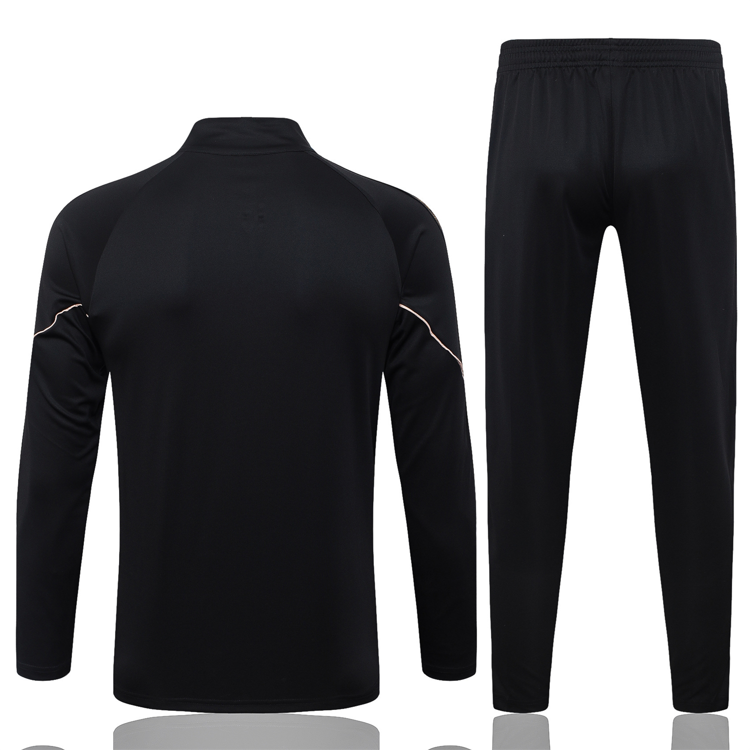 AlphaJersey-Portugal 2026 Long Sleeve Training Set - Gold Lines Black Top & Pants