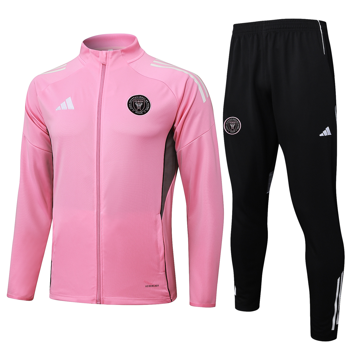 AlphaJersey-INT M.A.M 25-26 Jacket Training Tracksuit - Pink Top and Black Pants