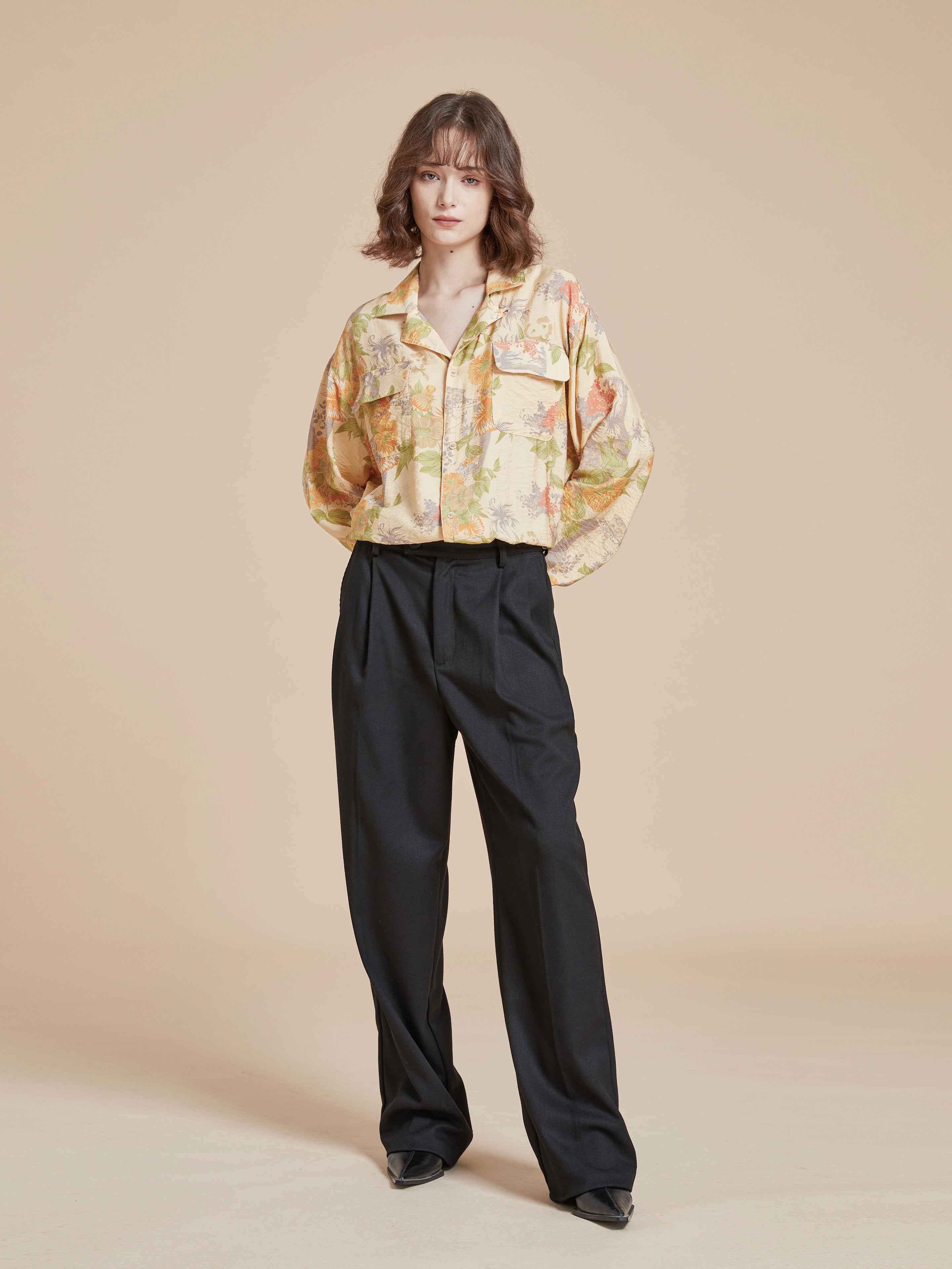 Meraj Vase Pot Long Sleeve Camp Shirt | Modern Menswear by yycbvcnbmmnbm