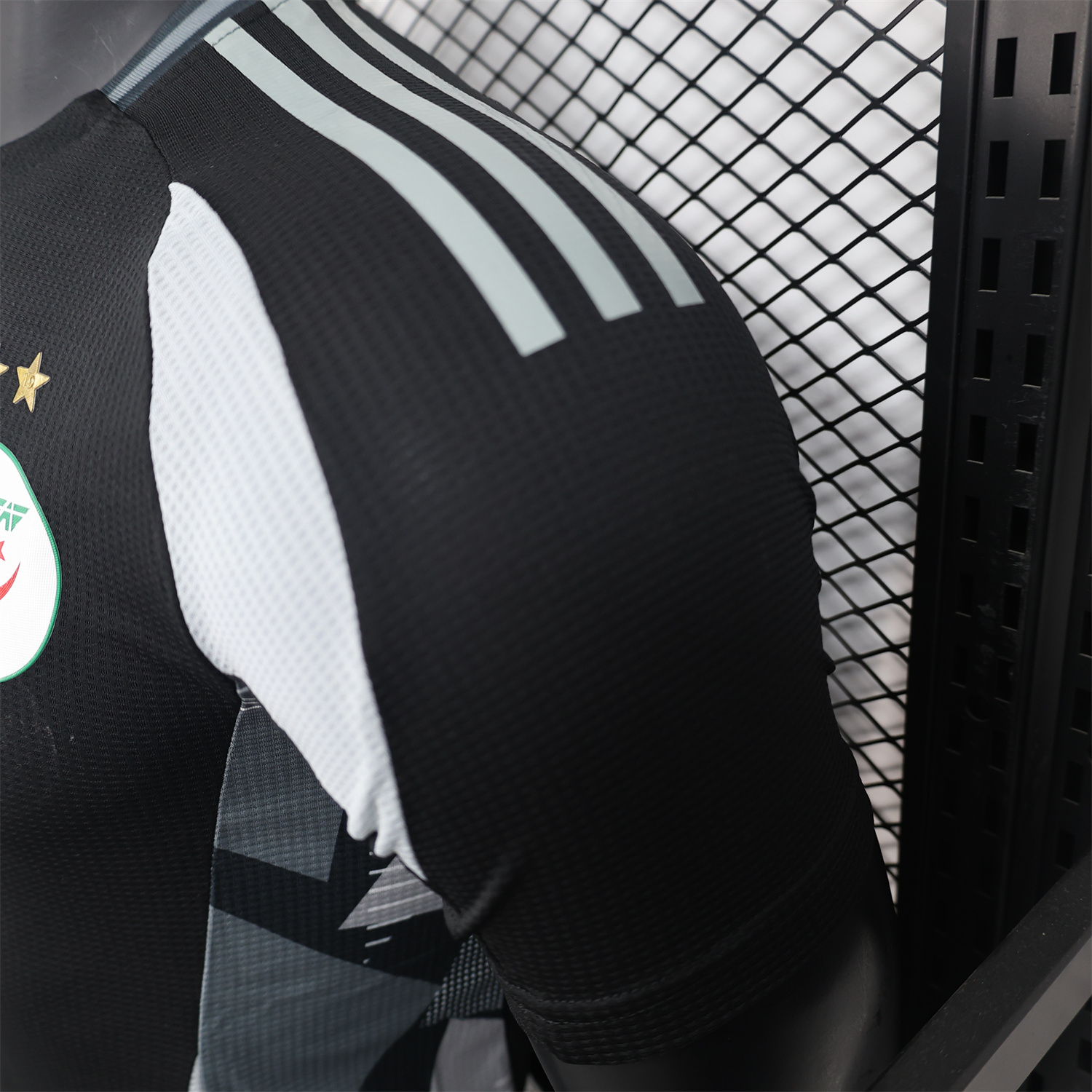 AlphaJersey-Algeria 25-26 Pure Black Jersey with Grey Block - Player Version