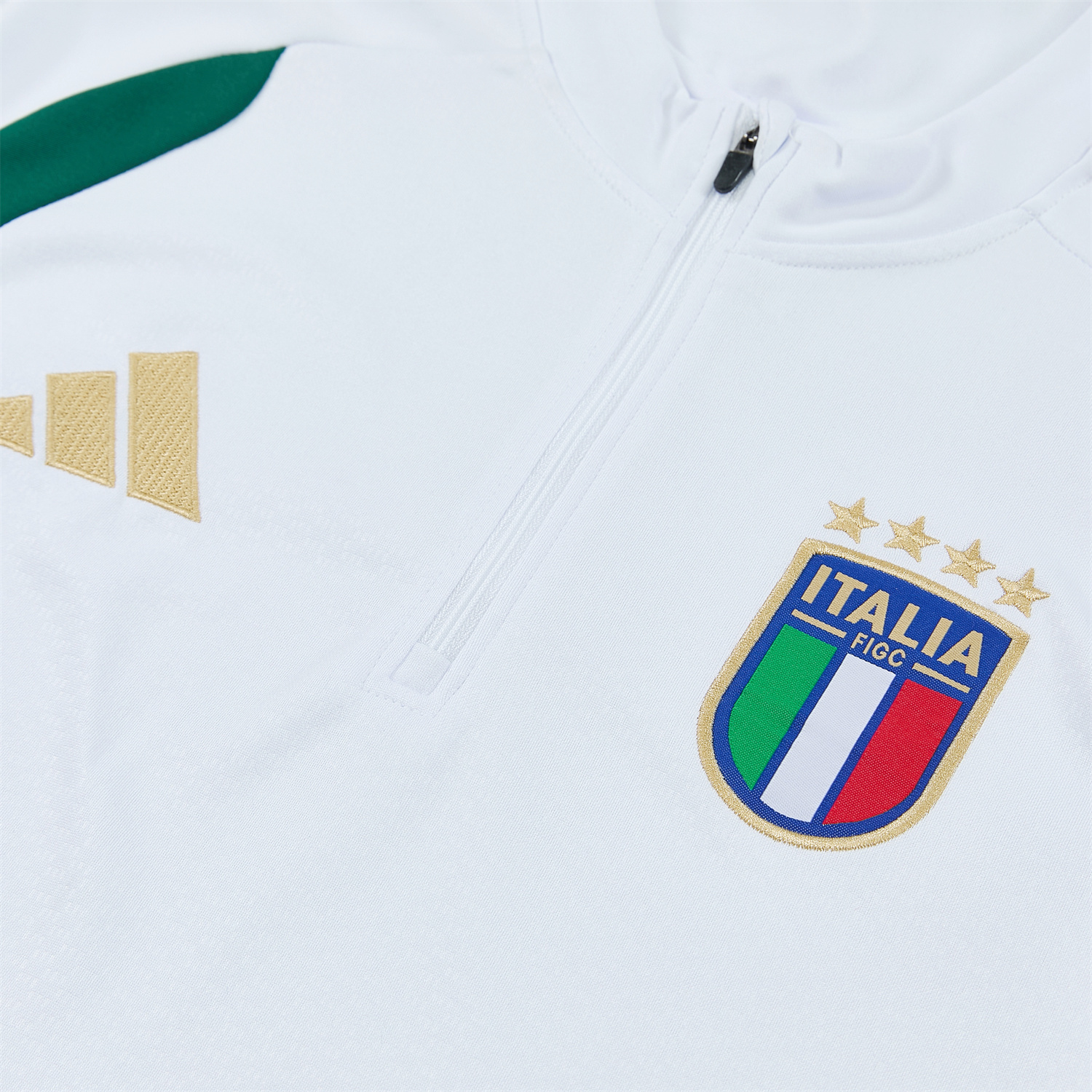 AlphaJersey-Italy 2026 Long Sleeve Training Set - White Top & Green Pants