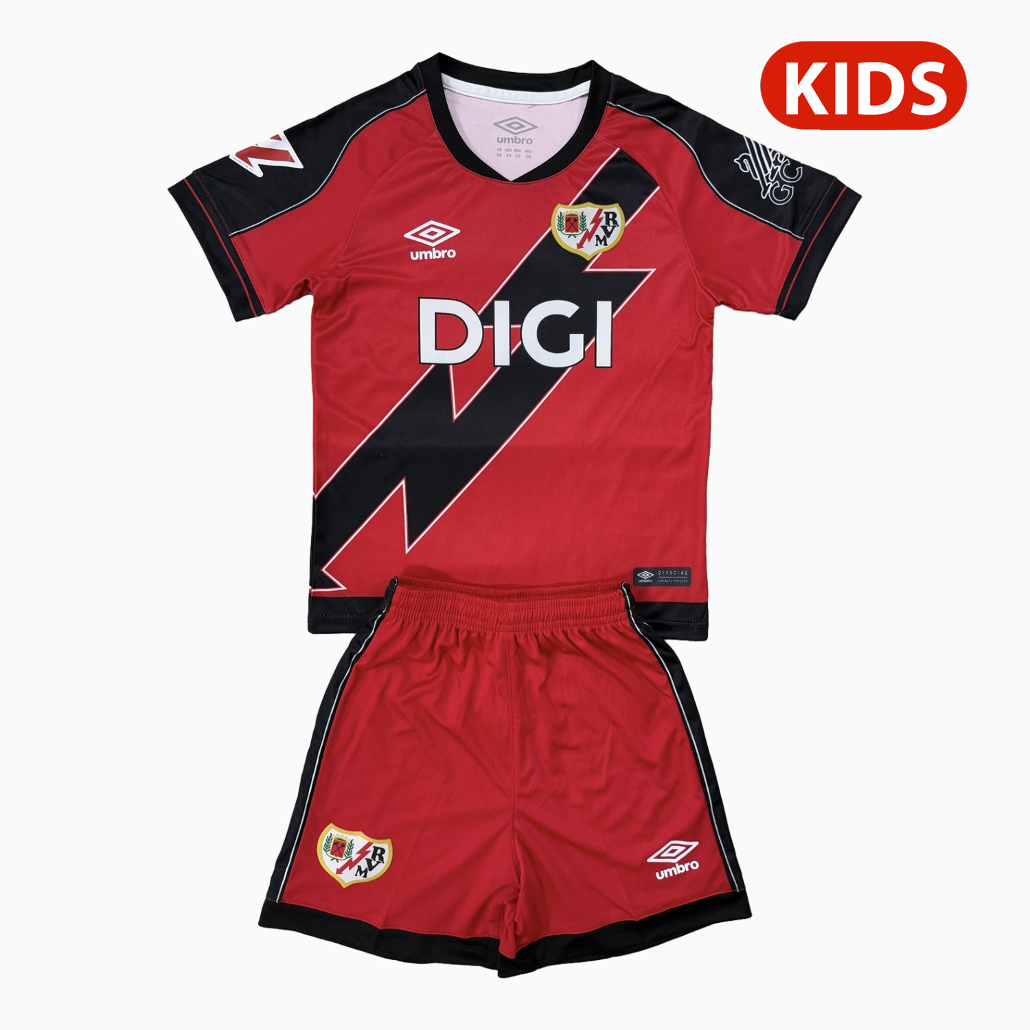 AlphaJersey-Rayo Vallecano 25-26 Away Kids Kit