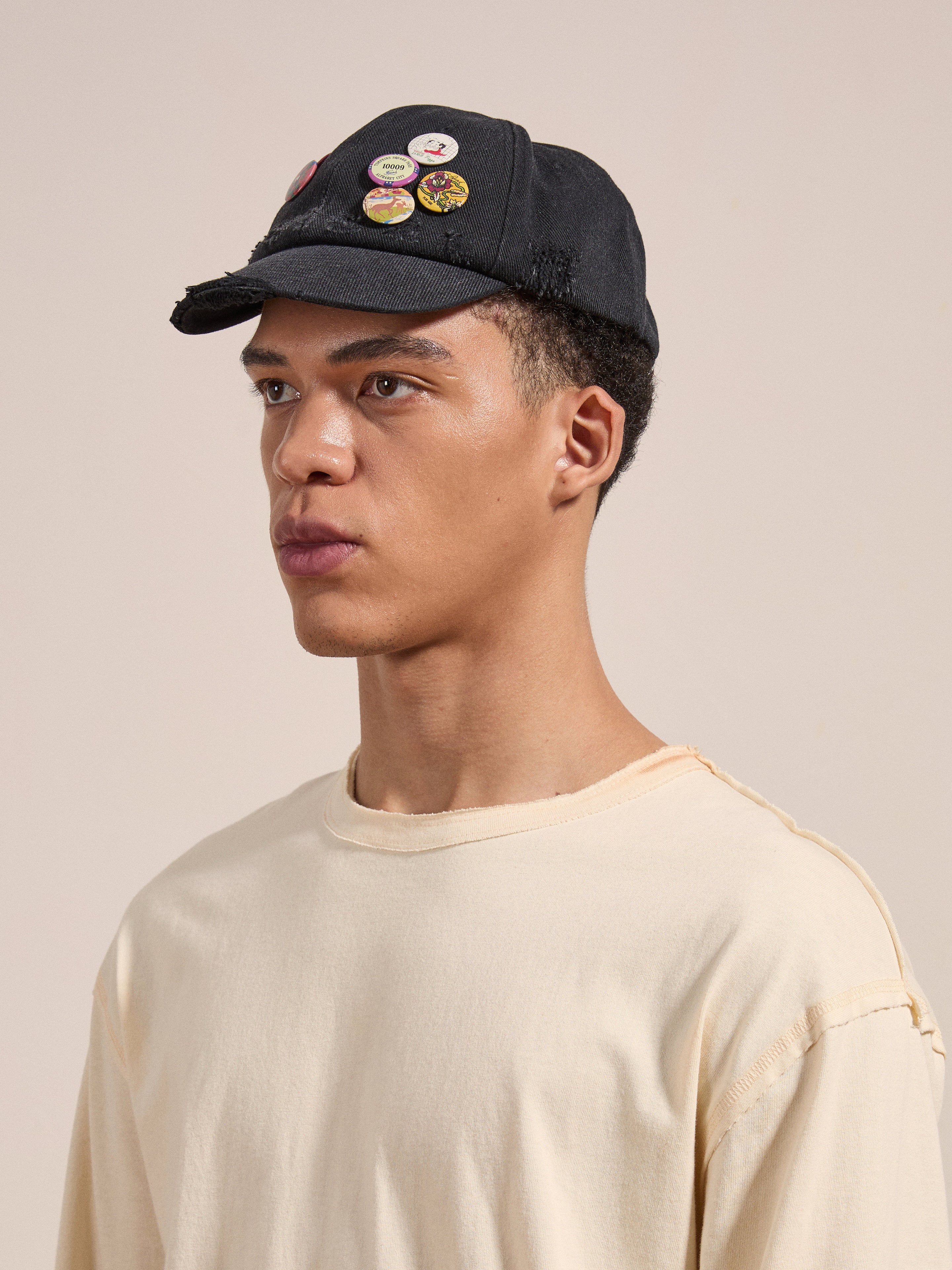 Distressed Pin Cap | Modern Menswear by yycbvcnbmmnbm